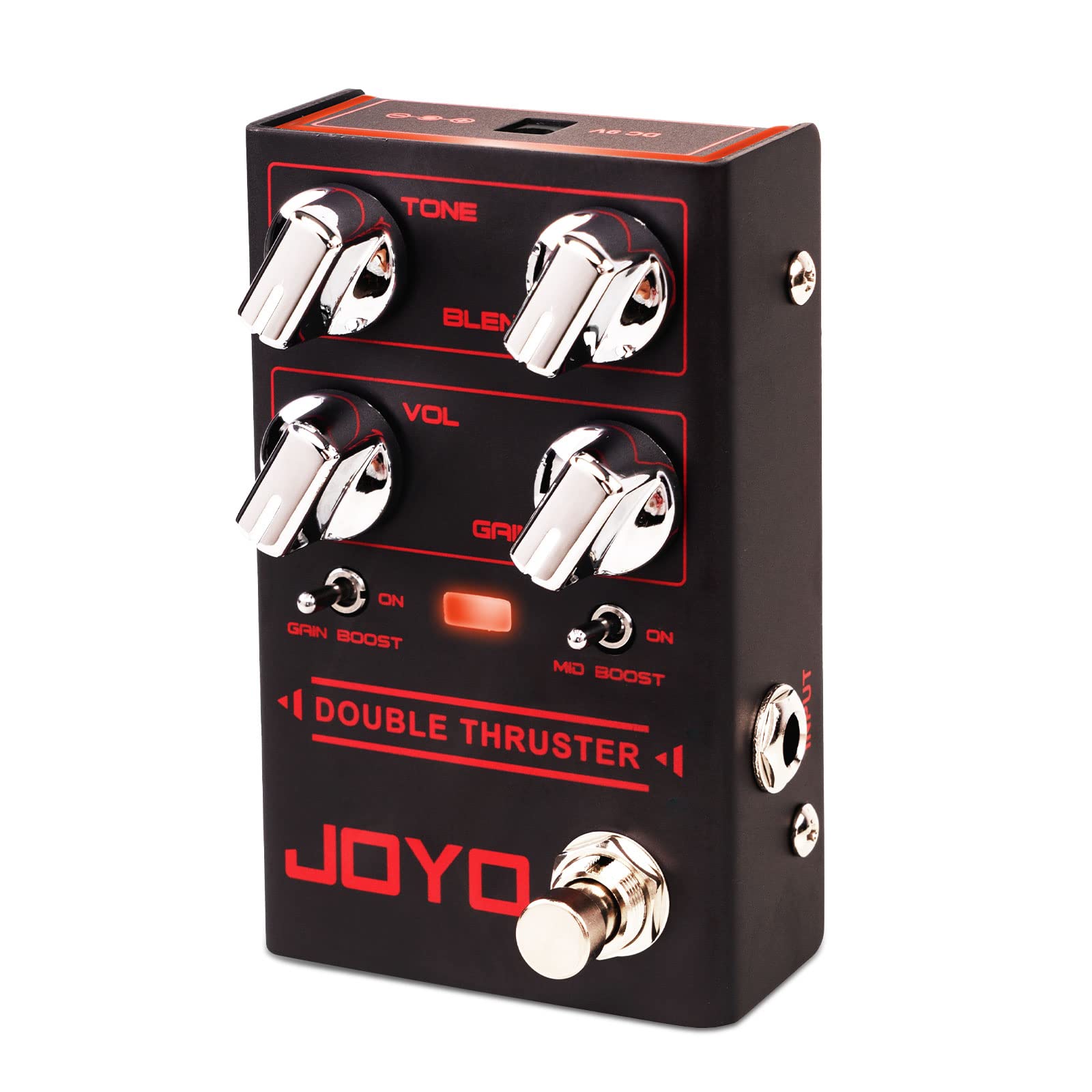 JOYO Bass Guitar Pedals High Gain Overdrive Effect Pedal with Independent Mid Frequency and Gain Boost for Bassist Electric Guit