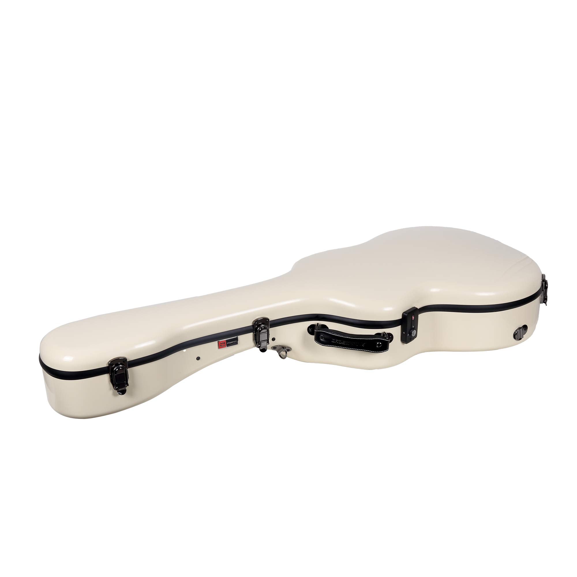 Crossrock Deluxe Fiberglass Case for Grand Auditorium Guitar, Ivory (CRF2020GAIV)