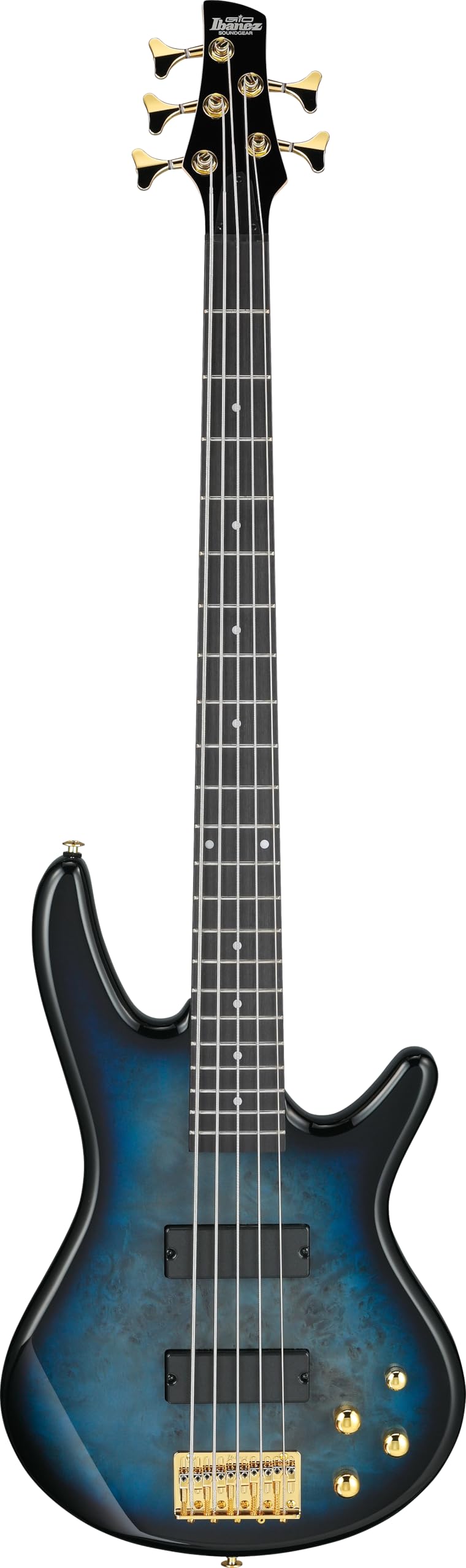 Ibanez Gio GSR205PC 5-string Bass Guitar - Transparent Marine Burst