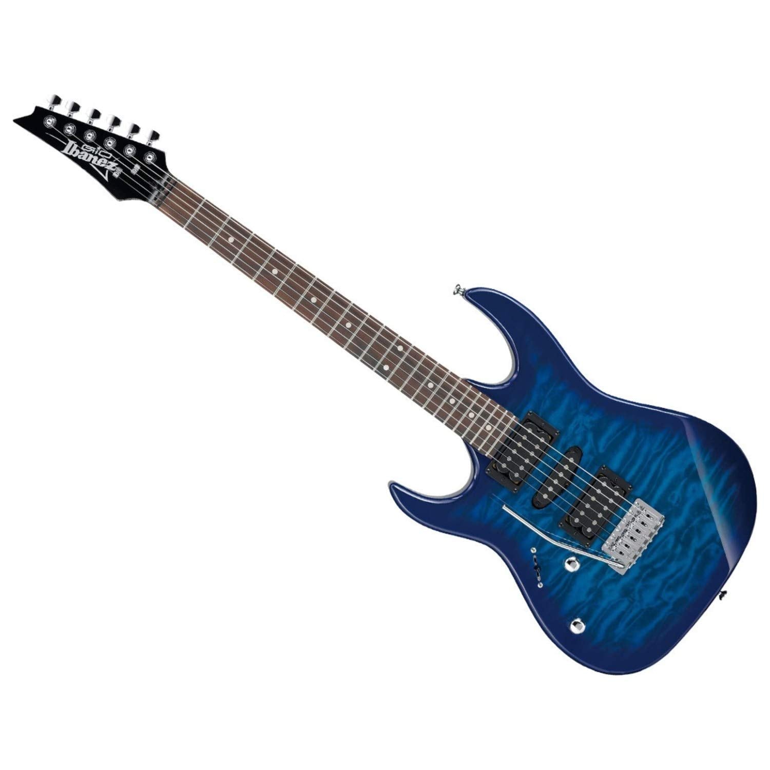 Ibanez Gio GRX70QAL Left-Handed - Transparent Blue Burst