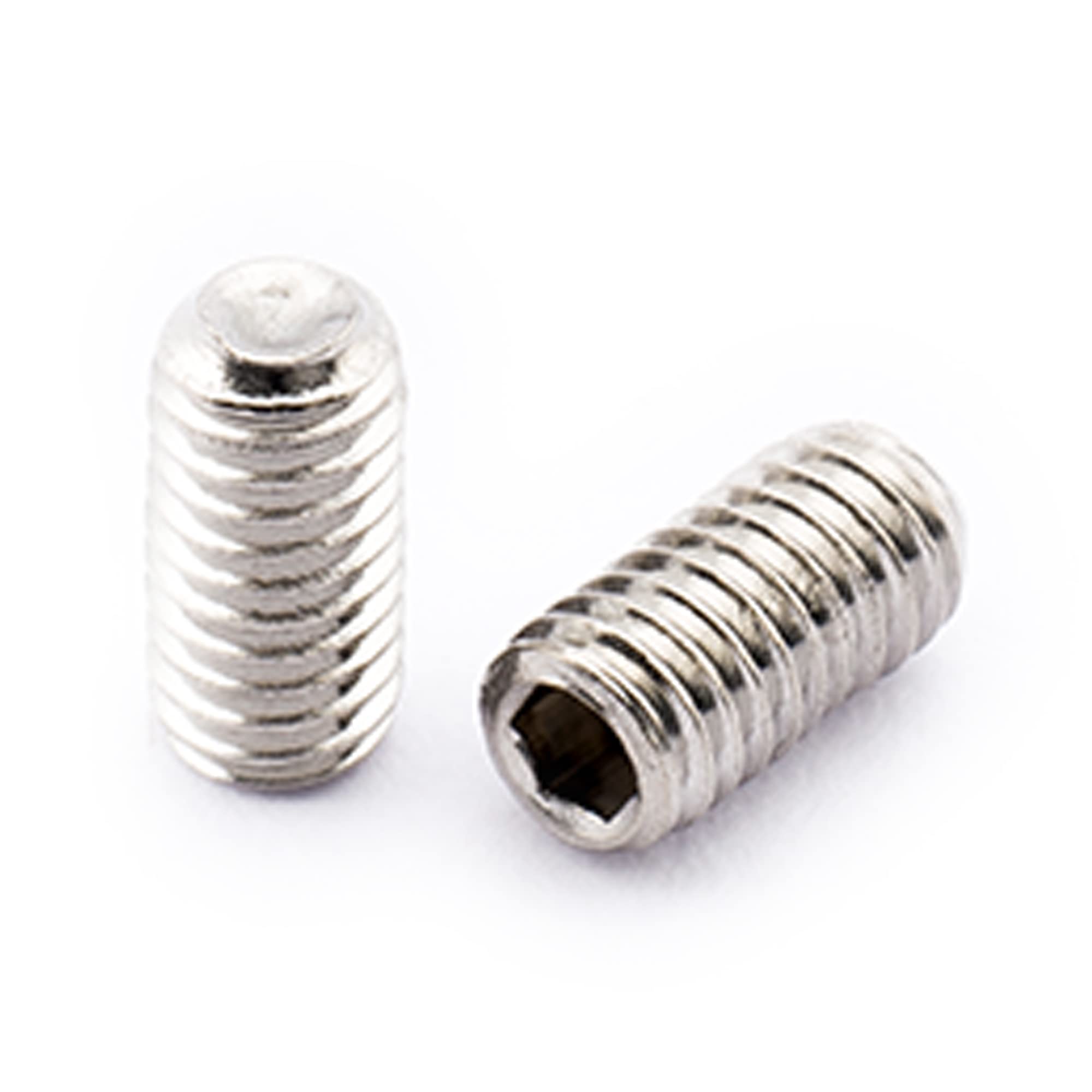 Musiclily Pro Metric M3x6mm Stainless Steel Saddle Height Screws for Imported Electric Guitar Bass Bridge, Original Color (Set o