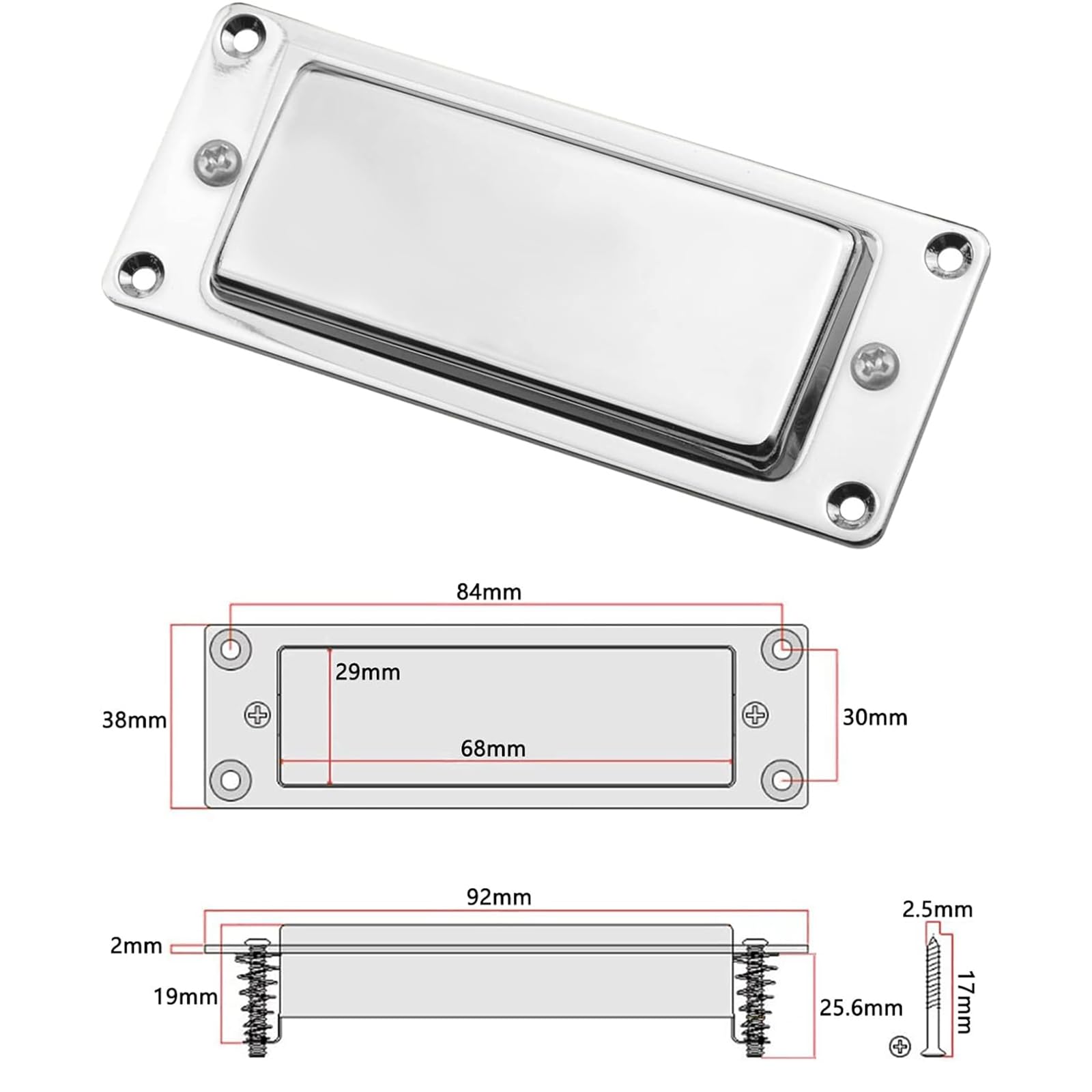 Swhmc Mini Humbucker Pickup Set Bmh-80 Guitar Pickup Fit Electric Guitar 9.2K Resistance