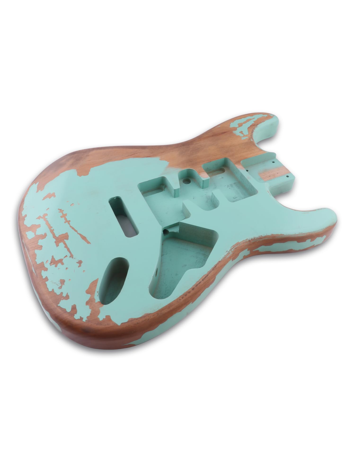 Sunsmile Relic Electric Guitar Body Nitro Top Alder Wood ST Style DIY Guitar Body H-S-H Seafoam Green.