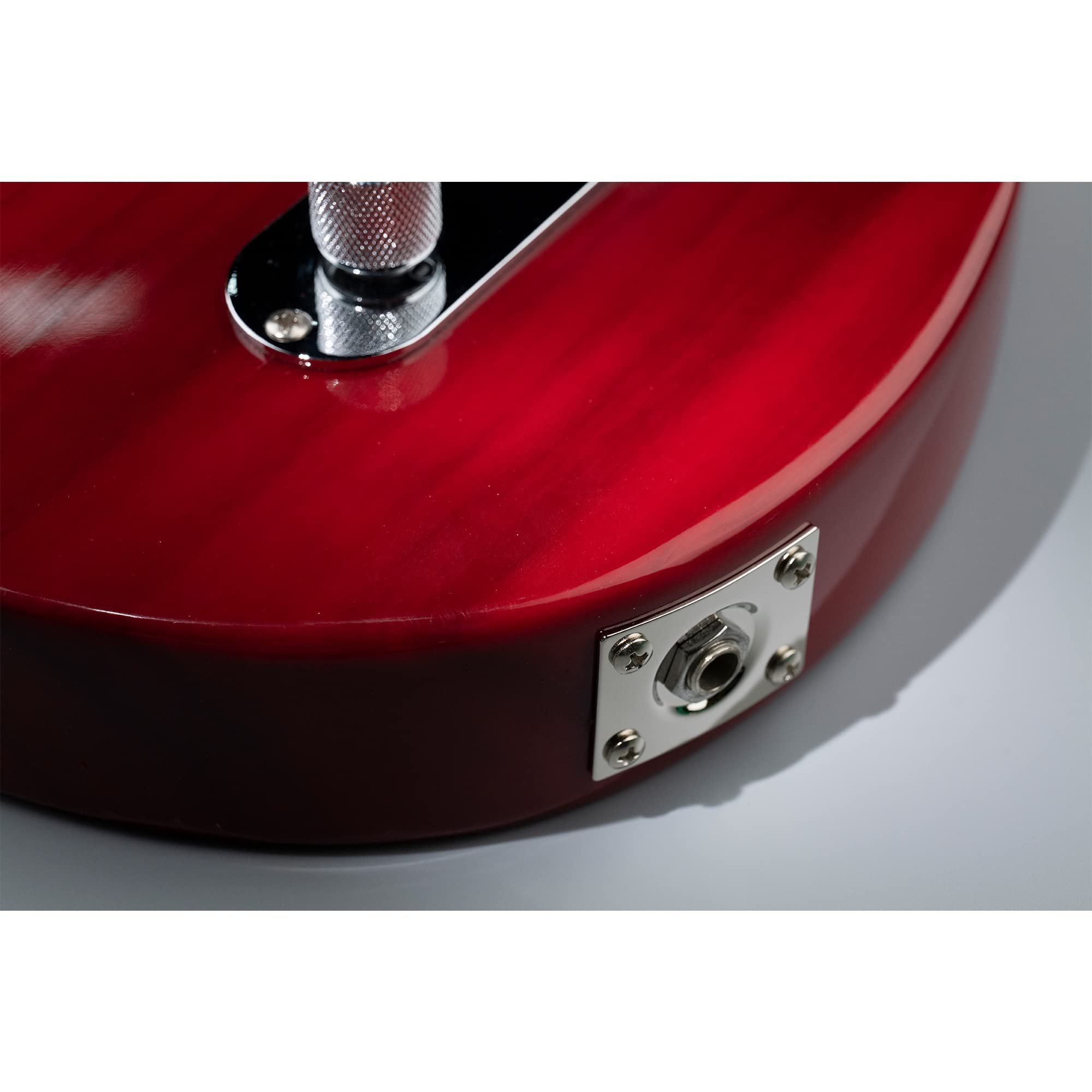 Musiclily Pro Steel Curved Recessed Guitar Jack Socket Plate Rectangle Output Jack Plate for Les Paul LP Tele Style Electric Gui