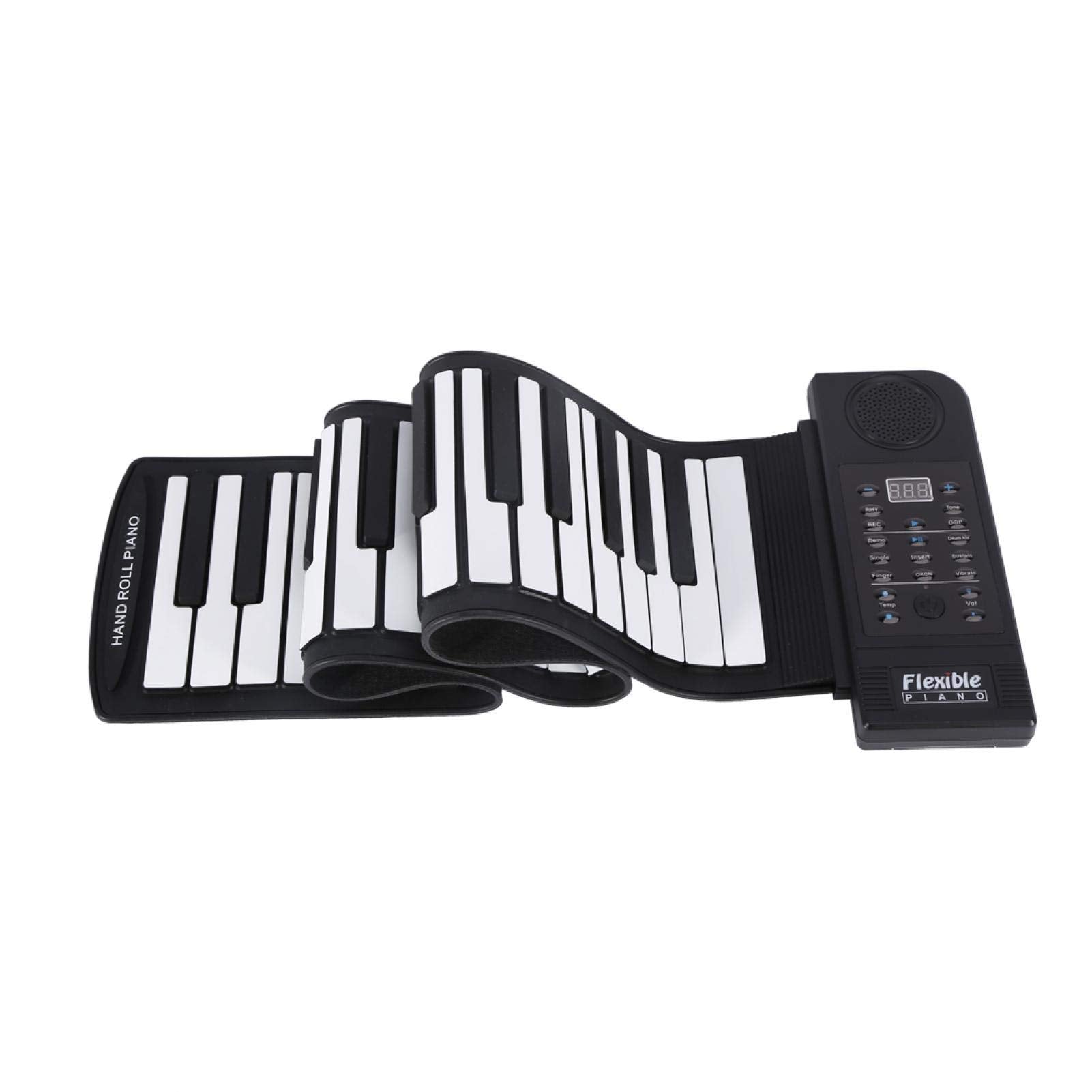Roll Up Piano,Portable 61-Keys Roll Up Soft Silicone Flexible Electronic Keyboard PianoFor Home, School,For Birthday Gift