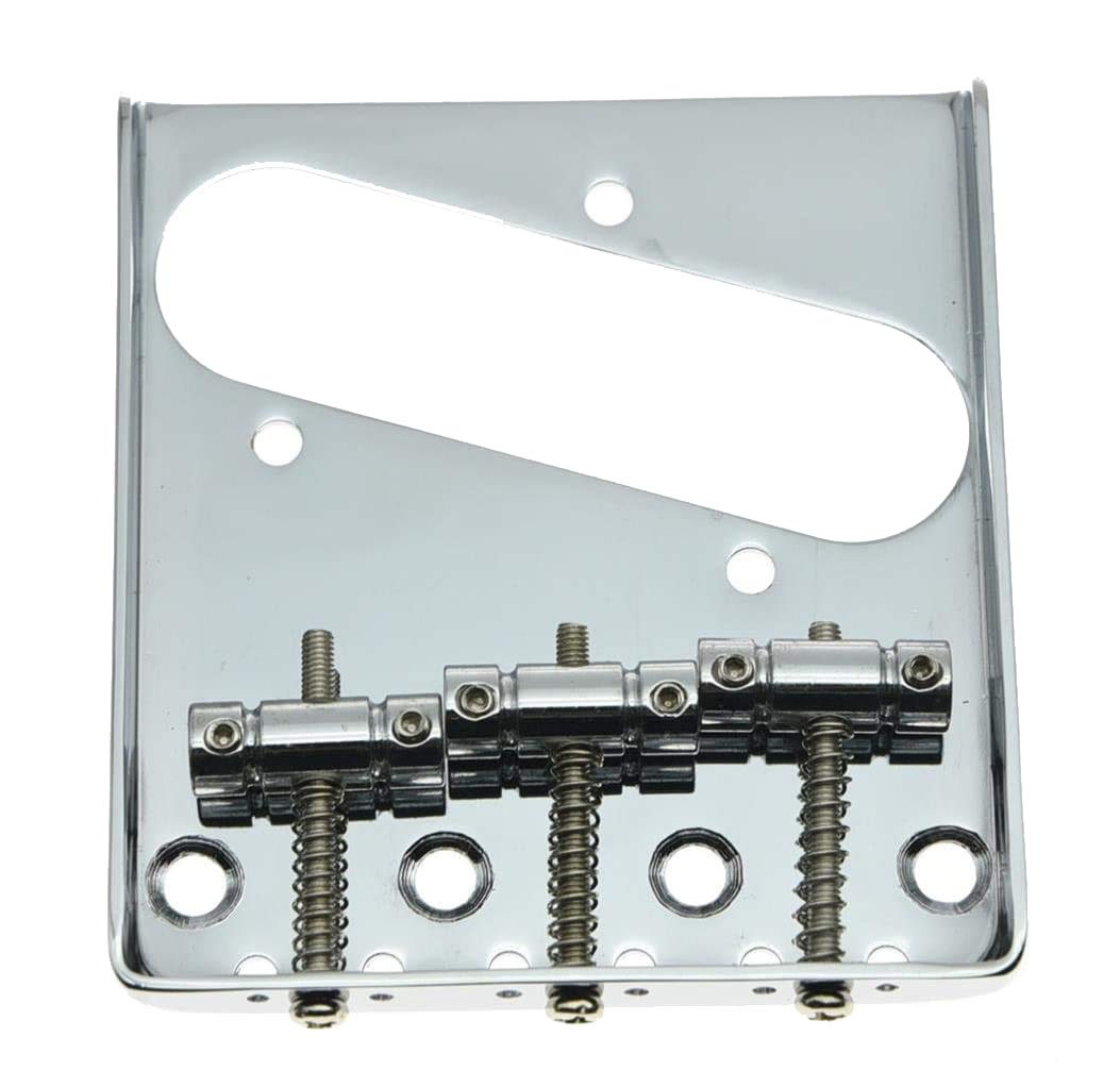 KAISH Chrome Vintage Tele Ashtray Style Guitar Bridge for Telecaster Guitar