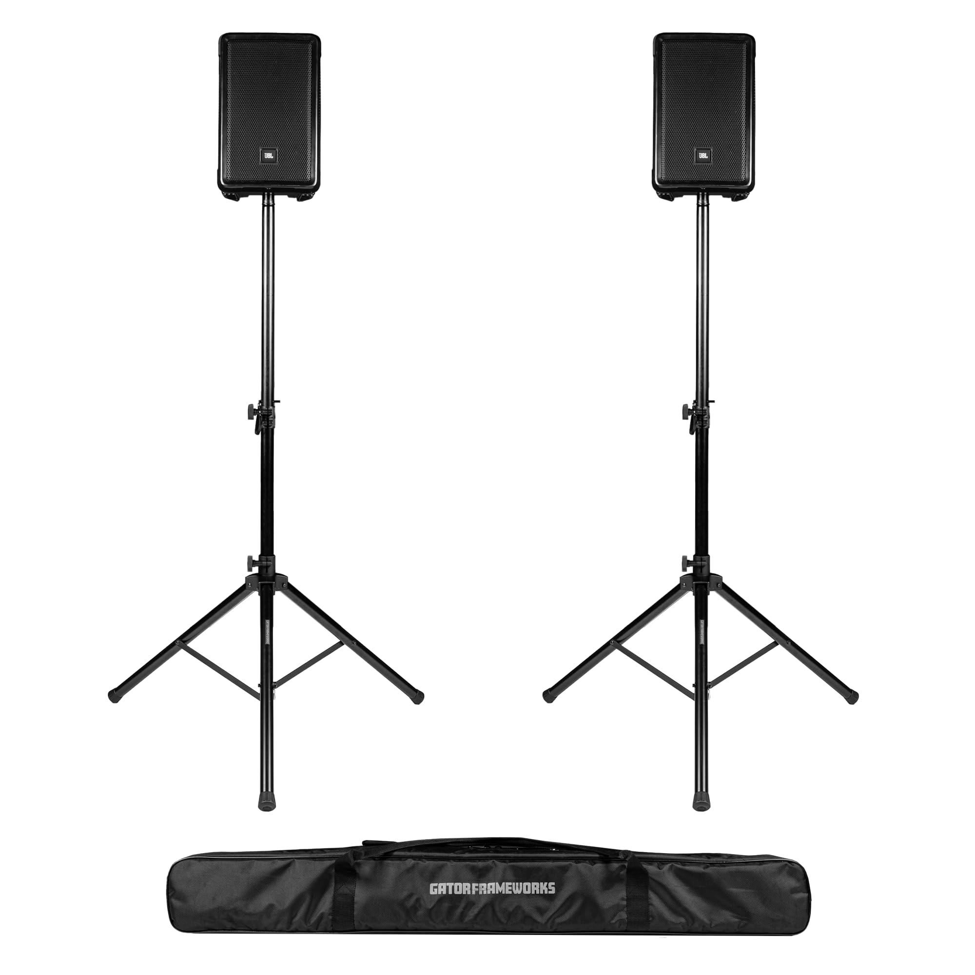 Gator Frameworks Rok-It Series Lightweight Aluminum Tripod Speaker Stand with Dual-Diameter 35mm to 38mm Pole, Supports up to 12