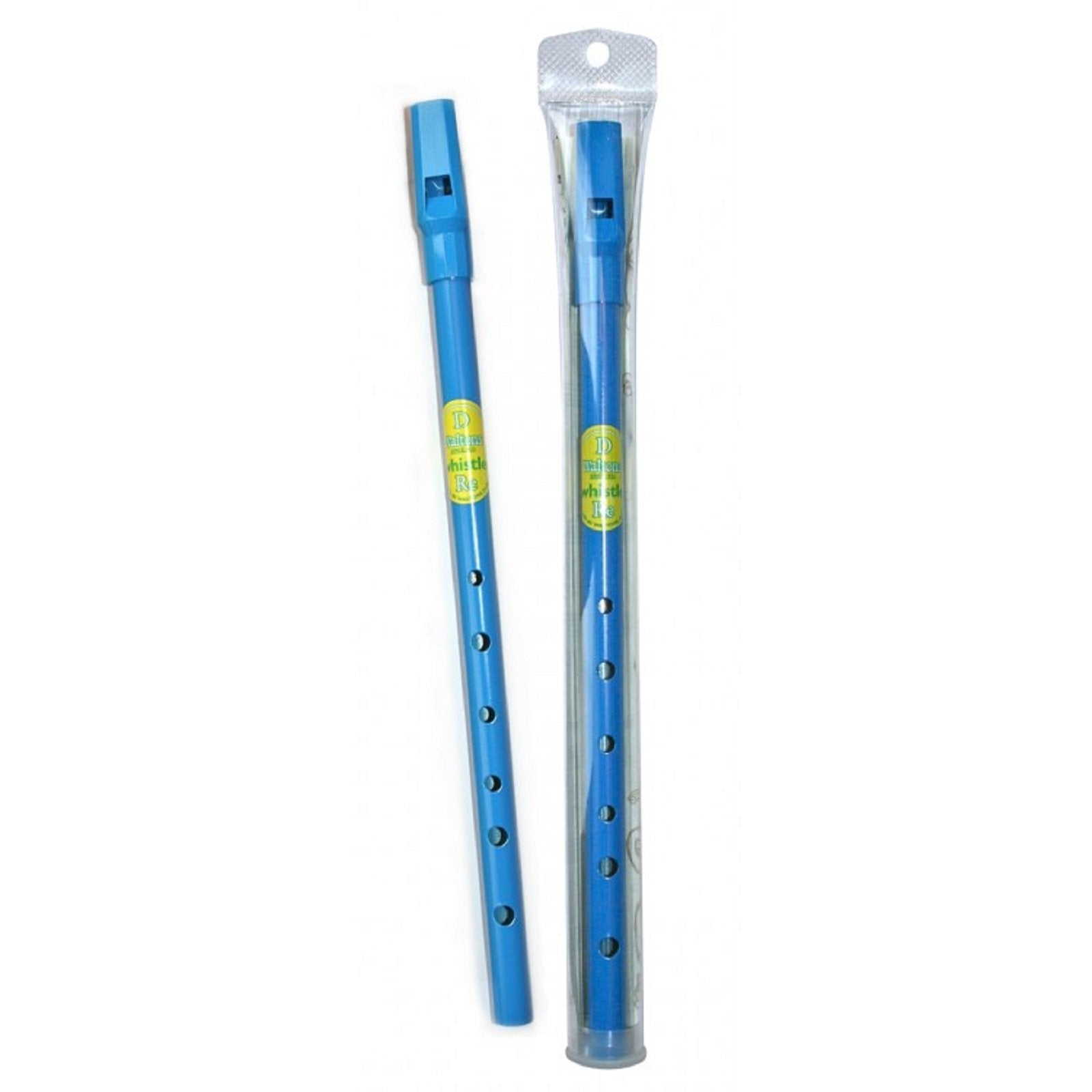 Waltons Blue Whistle Tube - Fun & Colorful Tin Whistle - Key of D - Irish & International Instrument - Perfect for Beginners
