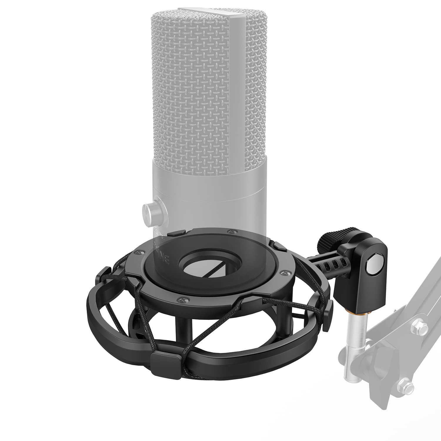 FIFINE Shock Mount Holder for Microphone, Vibration Reduction and Noise Elimination, with Thumbscrew, Pivot mount, Suitable for 