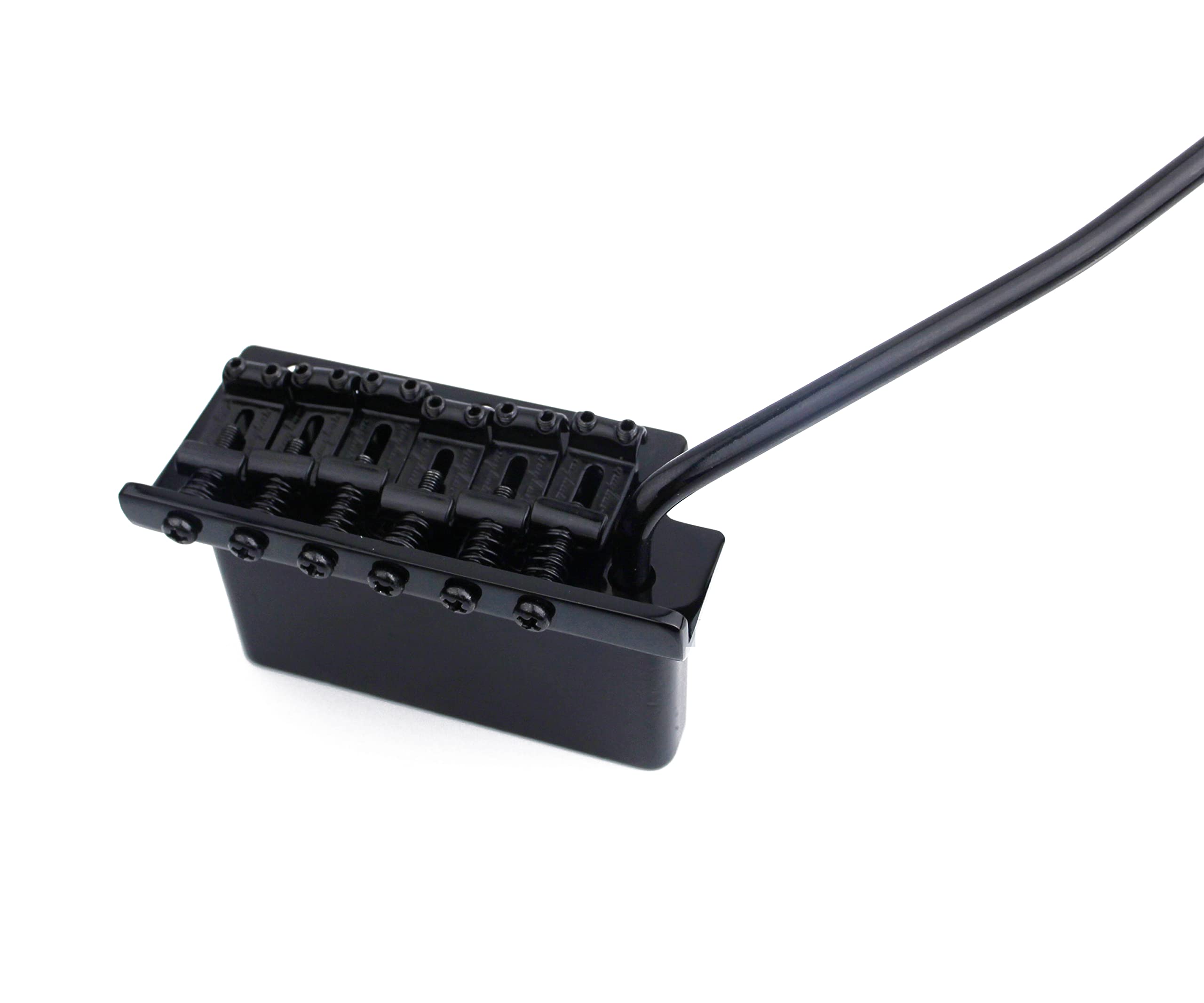 Guyker Tremolo Bridge Vintage Bent Steel Saddles and Zinc Block Compatible with Start ST Electric Guitar (GG-1004, Black)