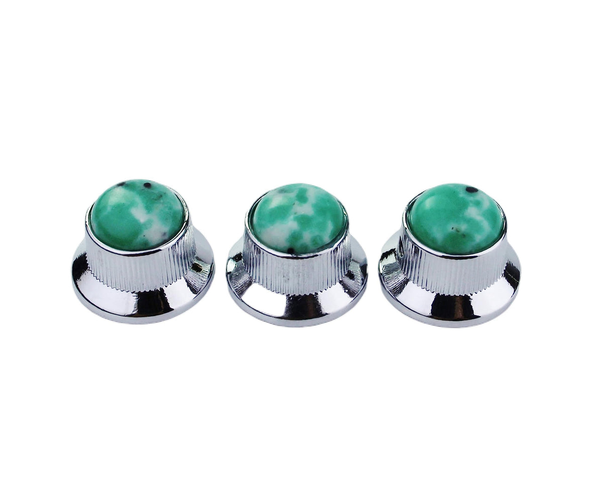 Guyker Top Hat Guitar Bass Potentiometer Control Knobs With 6Mm Dia. Shaft Pots - 3Pcs Zinc Alloy Bell Speed Tone Volume Knob Re
