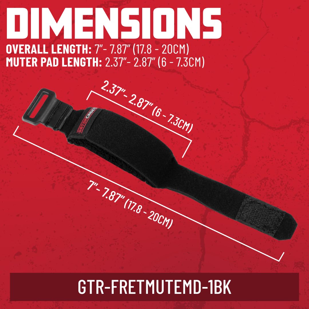 Gator Cases Guitar Fret Mute and String Dampener; Size Medium - Black (GTR-FRETMUTEMD-1BK)