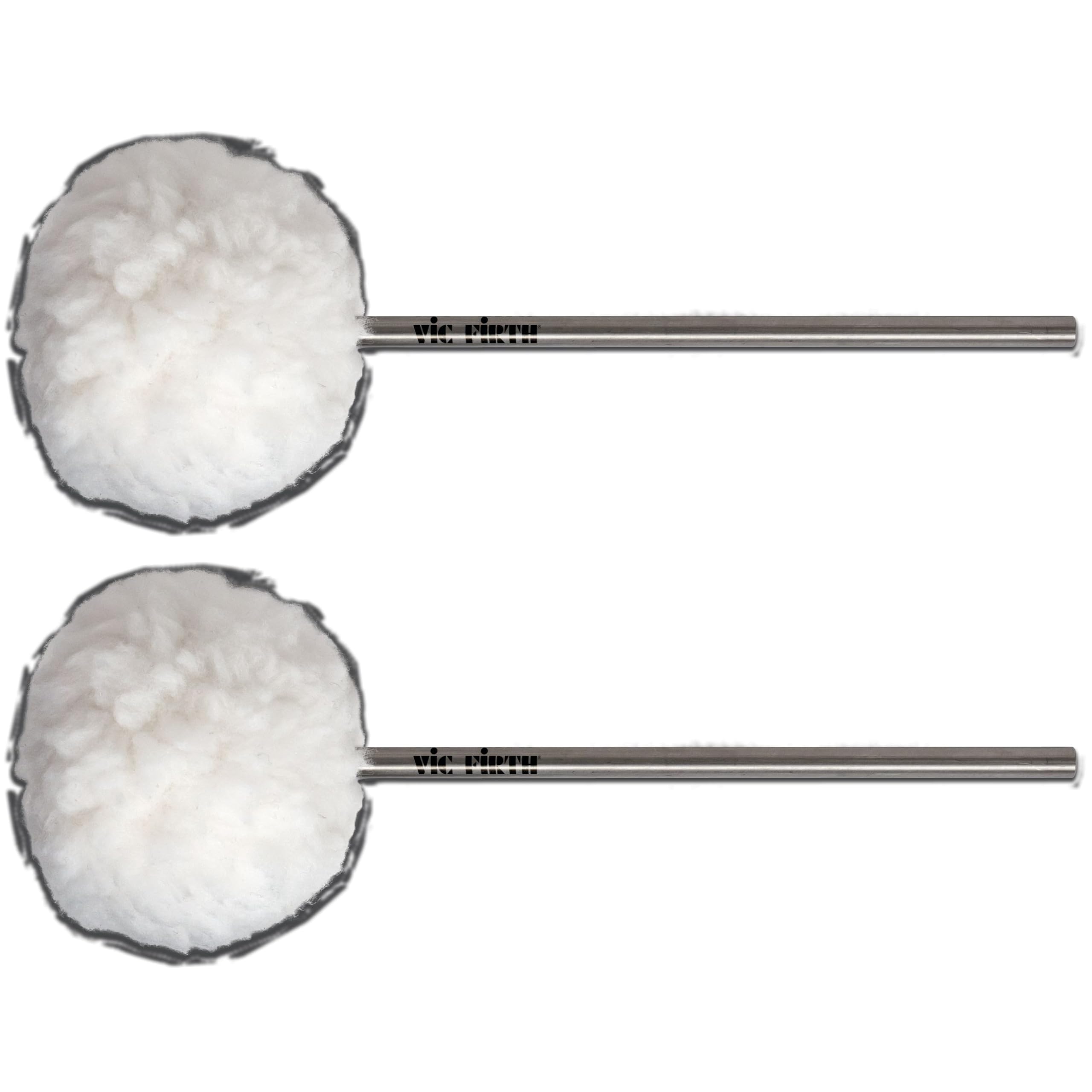 Vic Firth VICKICK BASS DRUM BEATER-- Medium Felt Core Covered with Fleece, Oval Head