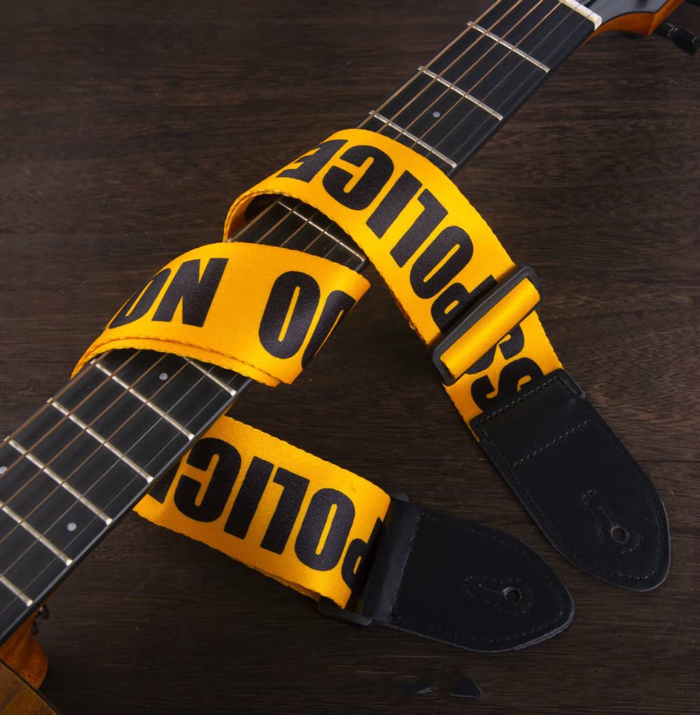 2 pcs Guitar Strap Electric Guitar Straps with Leather Ends Adjustable Classical Suitable For Electric, Bass& Acoustic Guitars.(