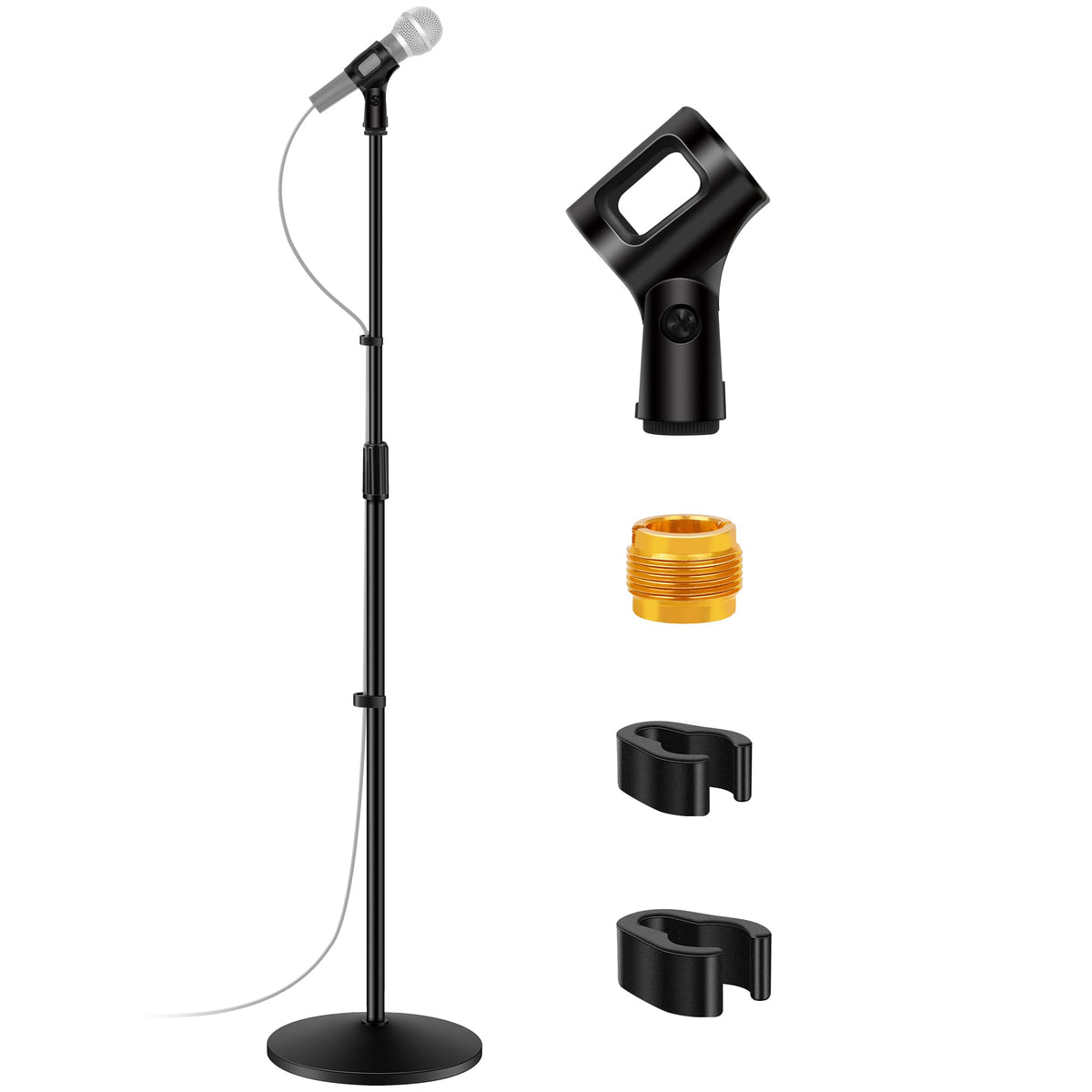 Innogear Mic Stand, Microphone Stand Universal Boom Mic Stand Detachable Mic Stands With Weighted Round Base, Height Adjustable