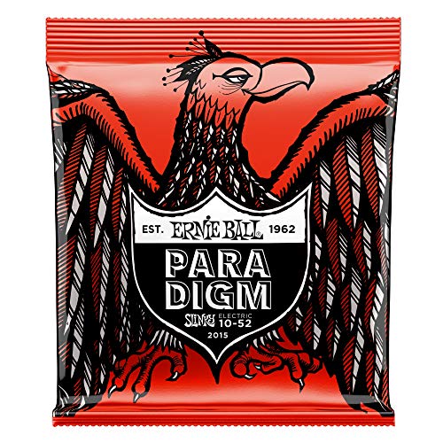 Ernie Ball Paradigm Skinny Top Heavy Bottom Slinky Electric Guitar Strings, 10-52 Gauge (P02015)