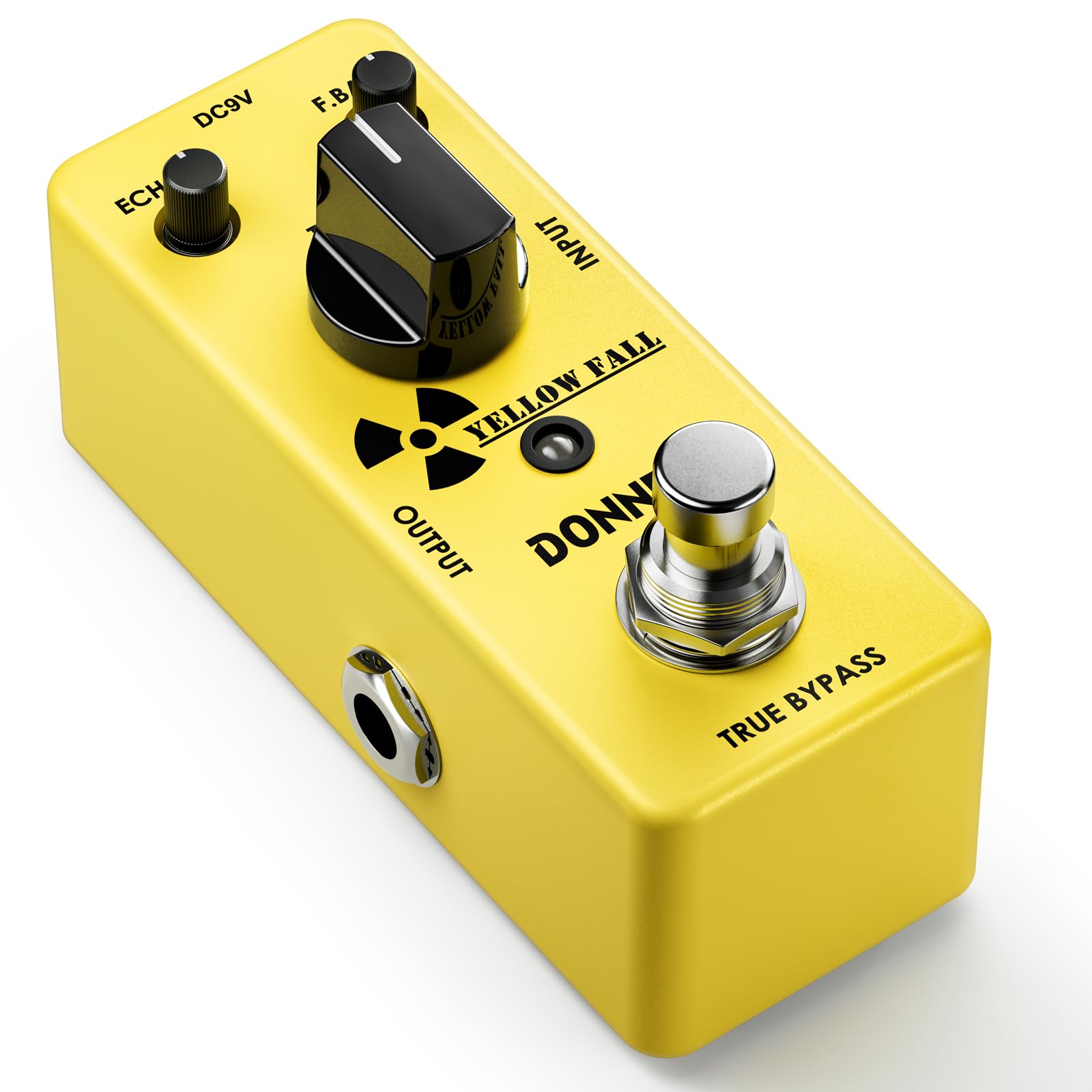 Donner Guitar Delay Pedal for Pedal Boards, Electric Guitar, Yellow Fall Analog Delay Mini Guitar Effect Pedal Vintage Delay, Tr