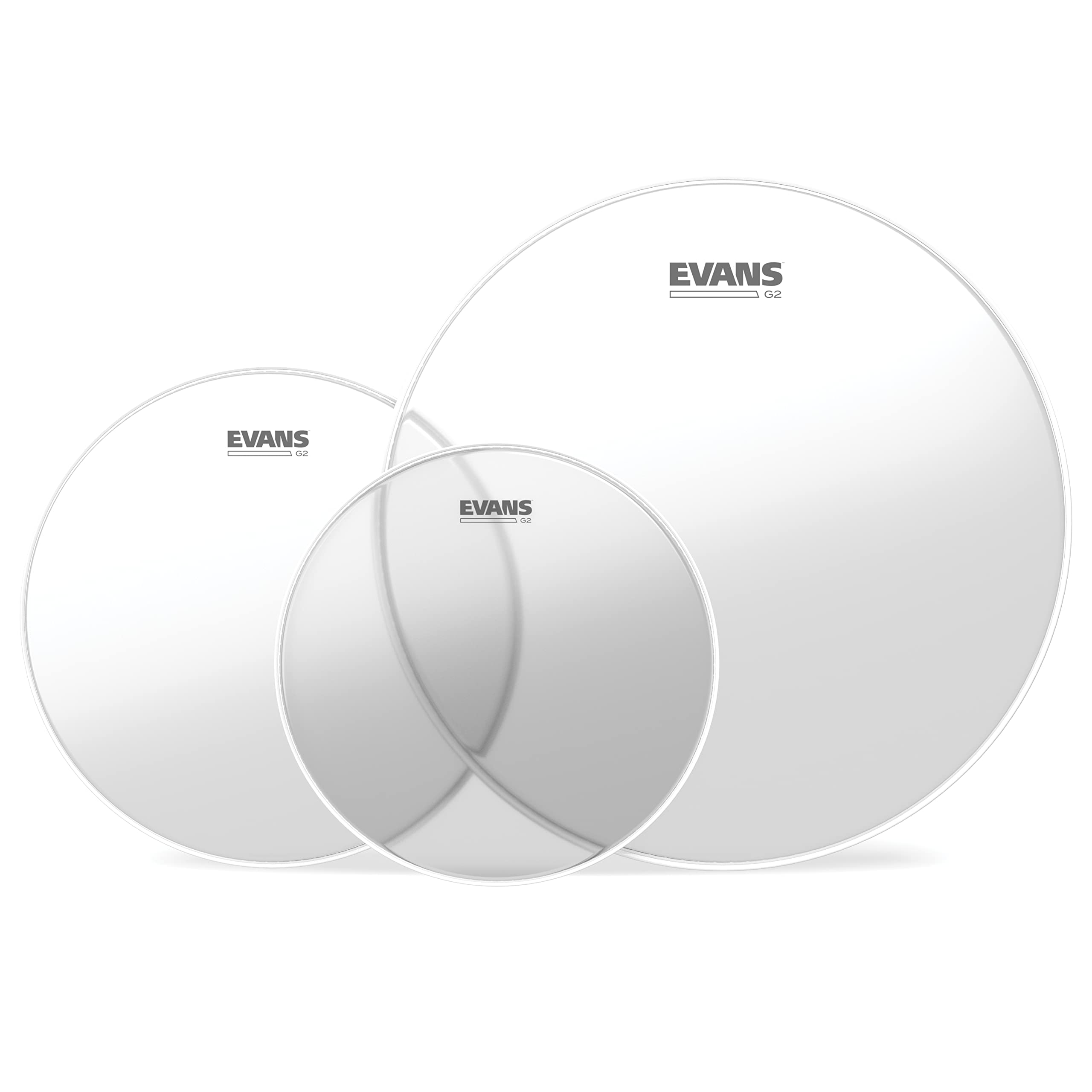 Evans Drum Heads - G2 Clear Fusion Tompack, (10 inch, 12 inch, 14 inch)