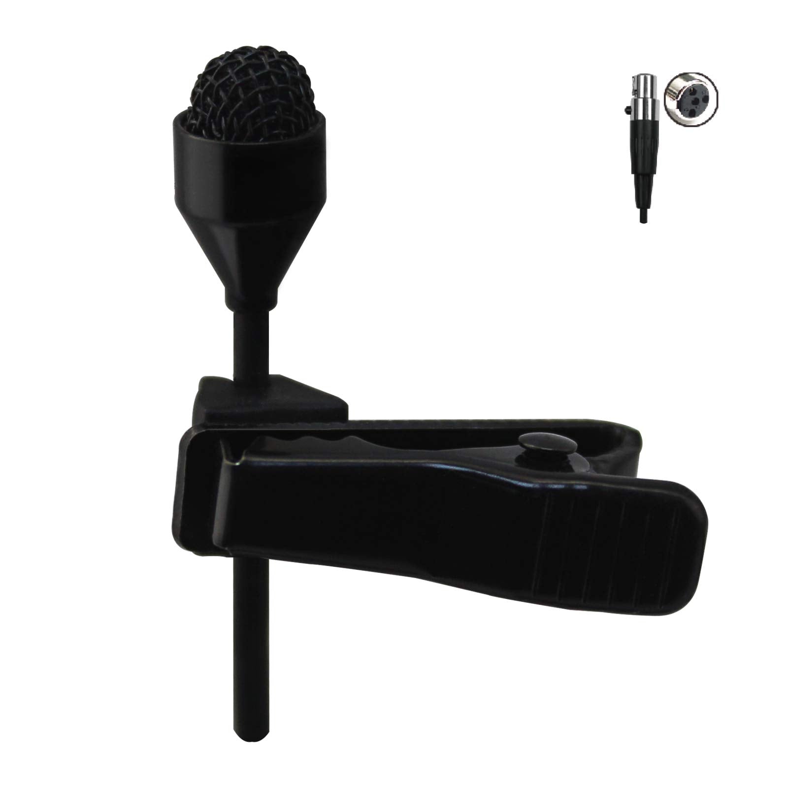 J K MIC-J 044 Lavalier Lapel Clip On Omni-directional Condenser Microphone Compatible with Shure Wireless Transmitter (Mini XLR 