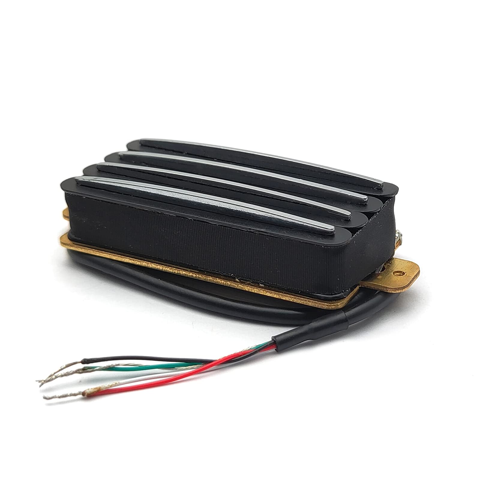 SAPHUE Hot Rail 2-Dual Blade Electric Guitar High Output Track Type Four Coil Humbucker Pickup Black