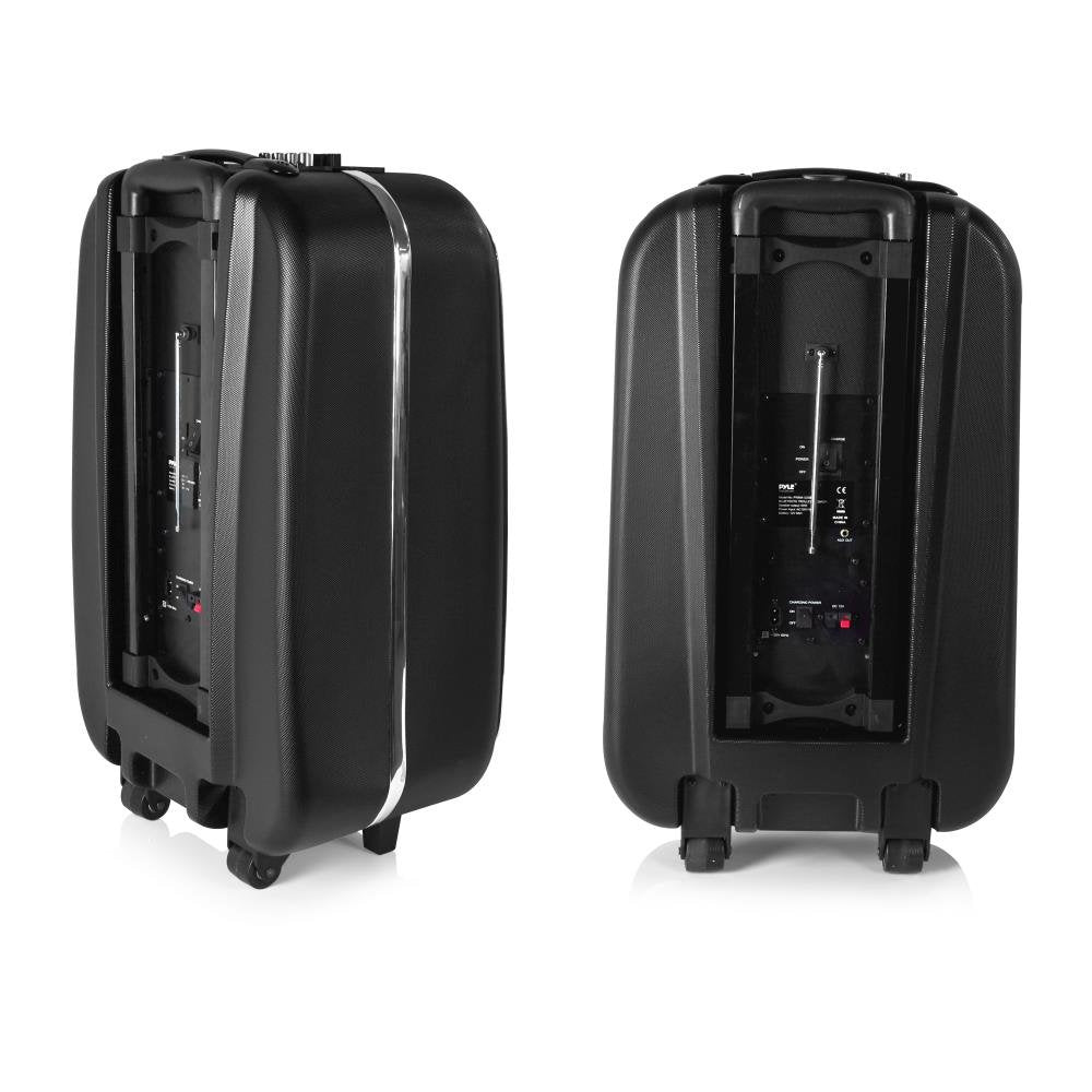 Pyle 12 Inch Full Range Portable Bluetooth Karaoke Loudspeaker, Karaoke Microphone, Built-in Rechargeable Battery with FM Radio.