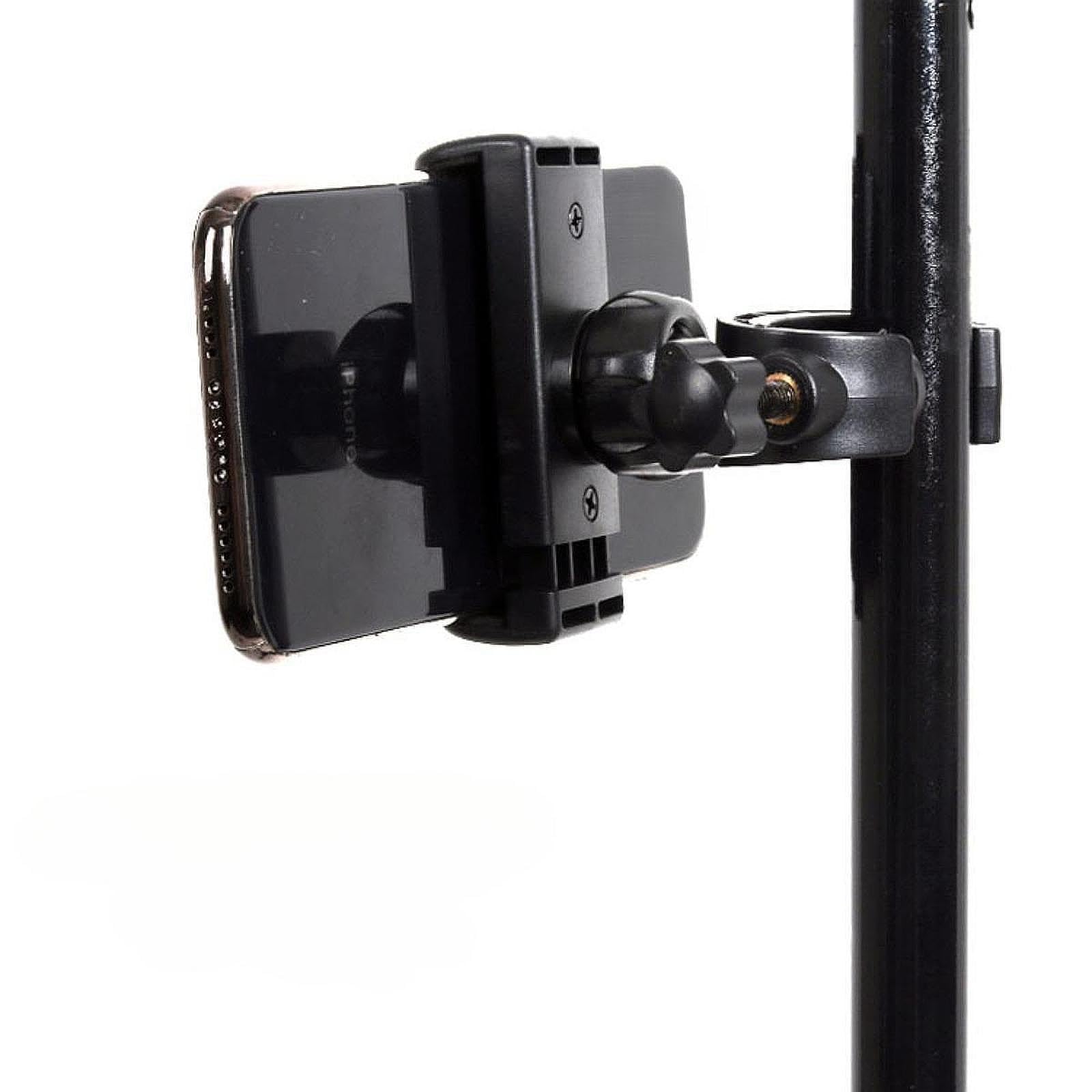 Zoomella Mic Stand Phone Holder Extension Clamp Microphone Arm Mount Clamp For Riding