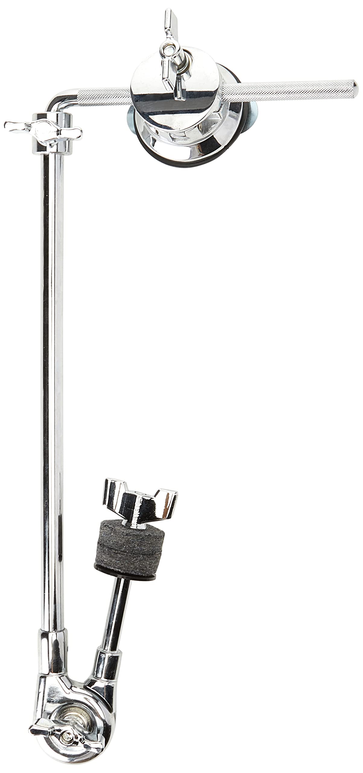 Gibraltar Bass Drum Mounted Cymbal Arm, Height Adjustable 12 Arm with Geared Tilter, Shell Mount Bracket Included, Drum Hardware