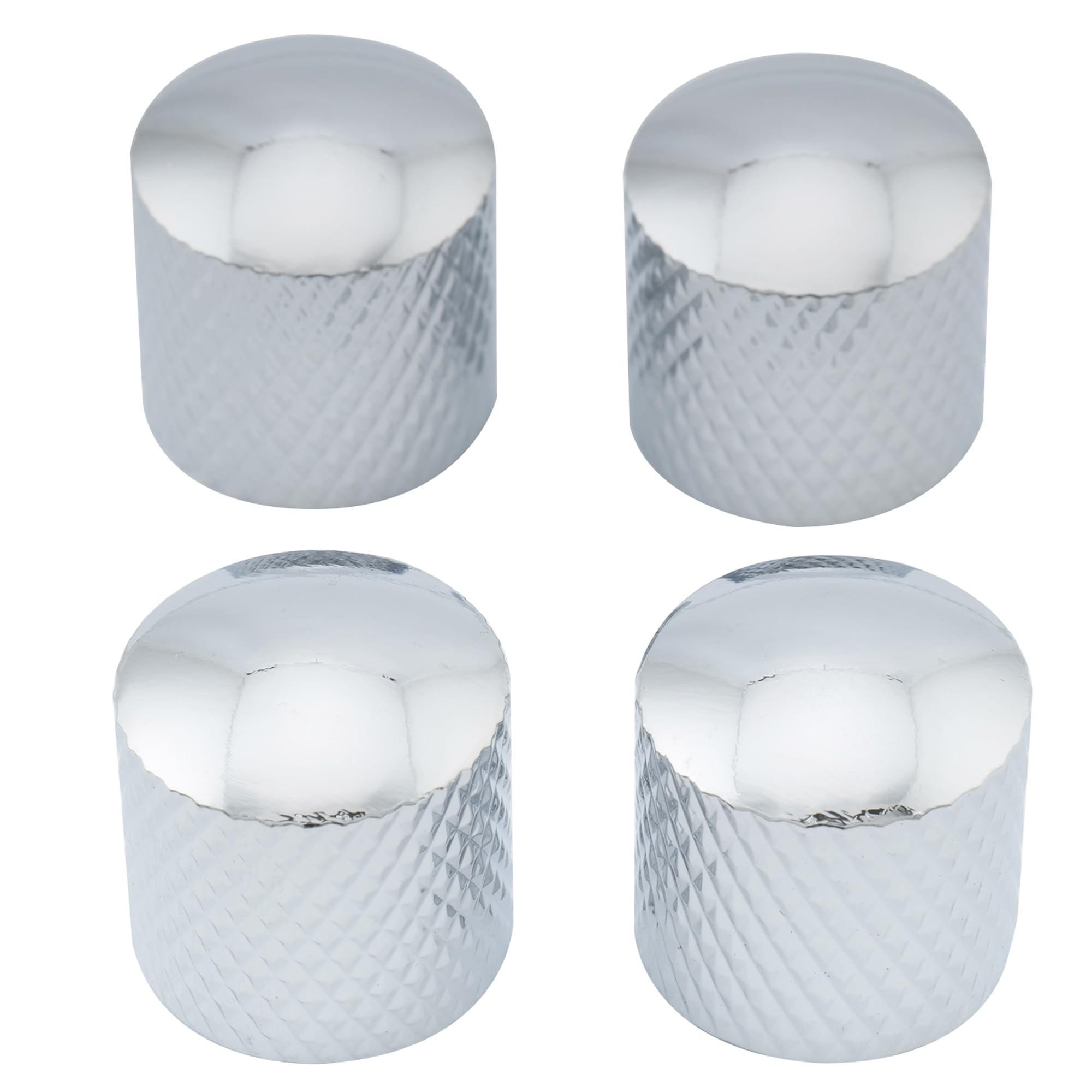 Musiclily Metric 6mm Metal Guitar Dome Knobs Volume Tone Control Knobs for Fender Telecaster Electric Guitar Precision P-Bass,Ch