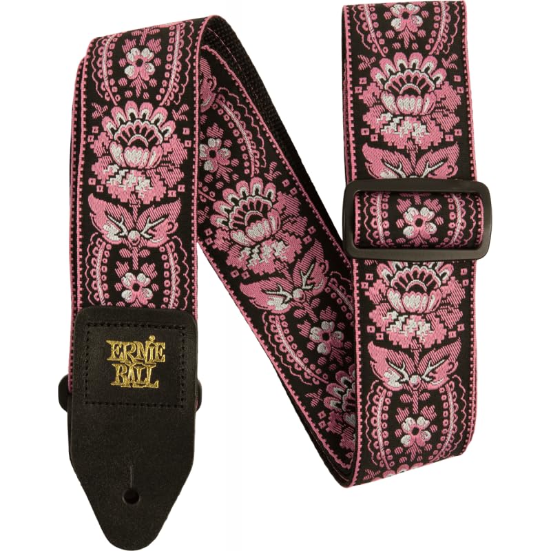 Ernie Ball Jacquard Guitar Strap, Pink Orleans (P05347), 41'' - 72''