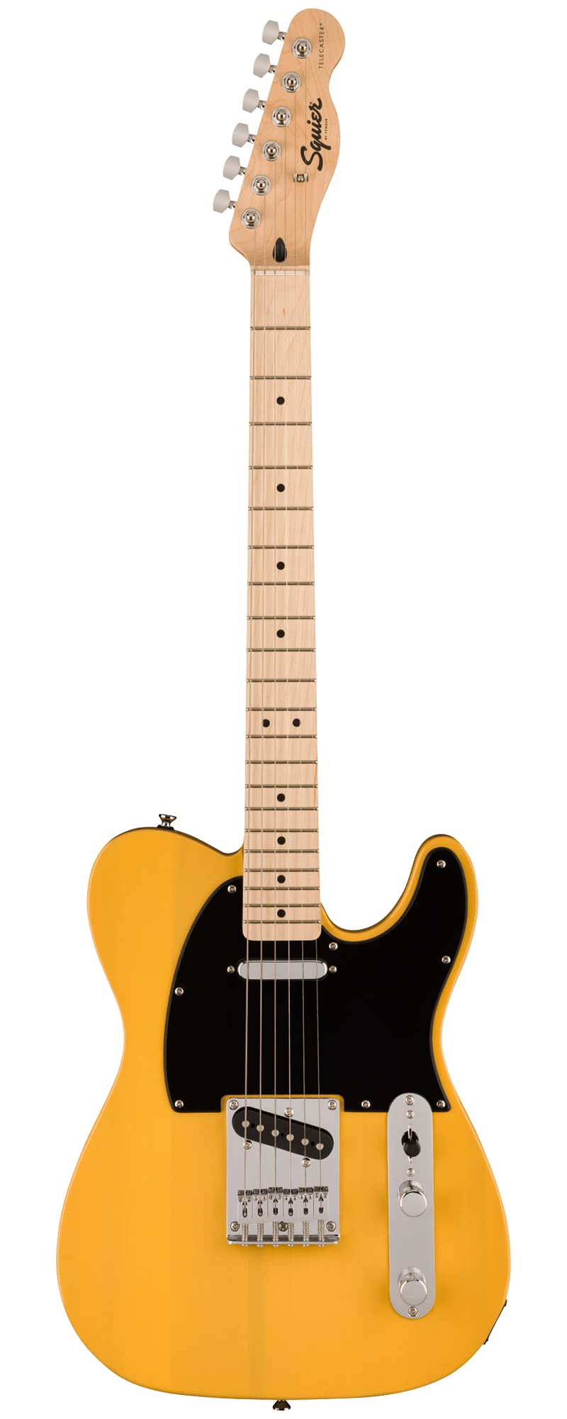 Fender Squier Sonic Telecaster - Butterscotch Blonde Bundle with Tuner, Strap, Picks, and Austin Bazaar Guitar DVD