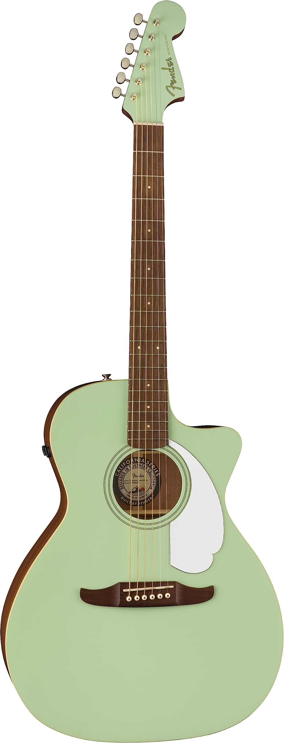 Fender 6 String Acoustic Guitar, Right-Hand, Surf Green (0970743557)