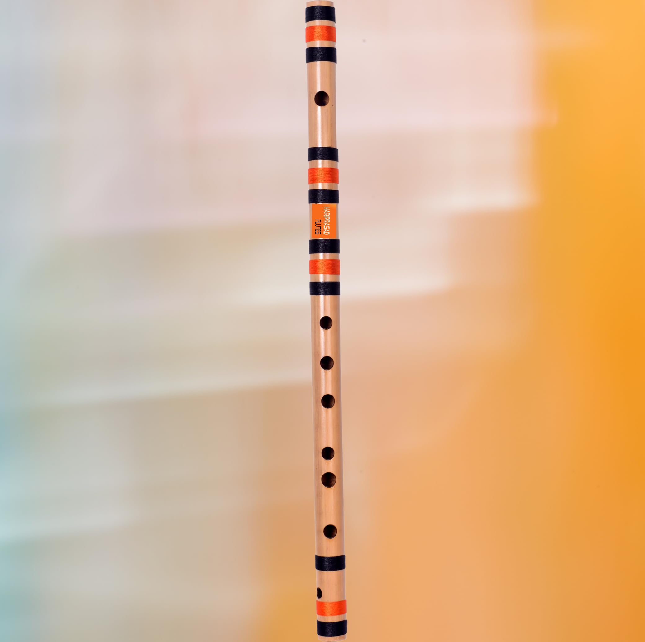 Hariprasad Flutes Professional A Base Medium Right Hand Bansuri Musical Instrument Size 22.5 Inches (Approx) For Beginners