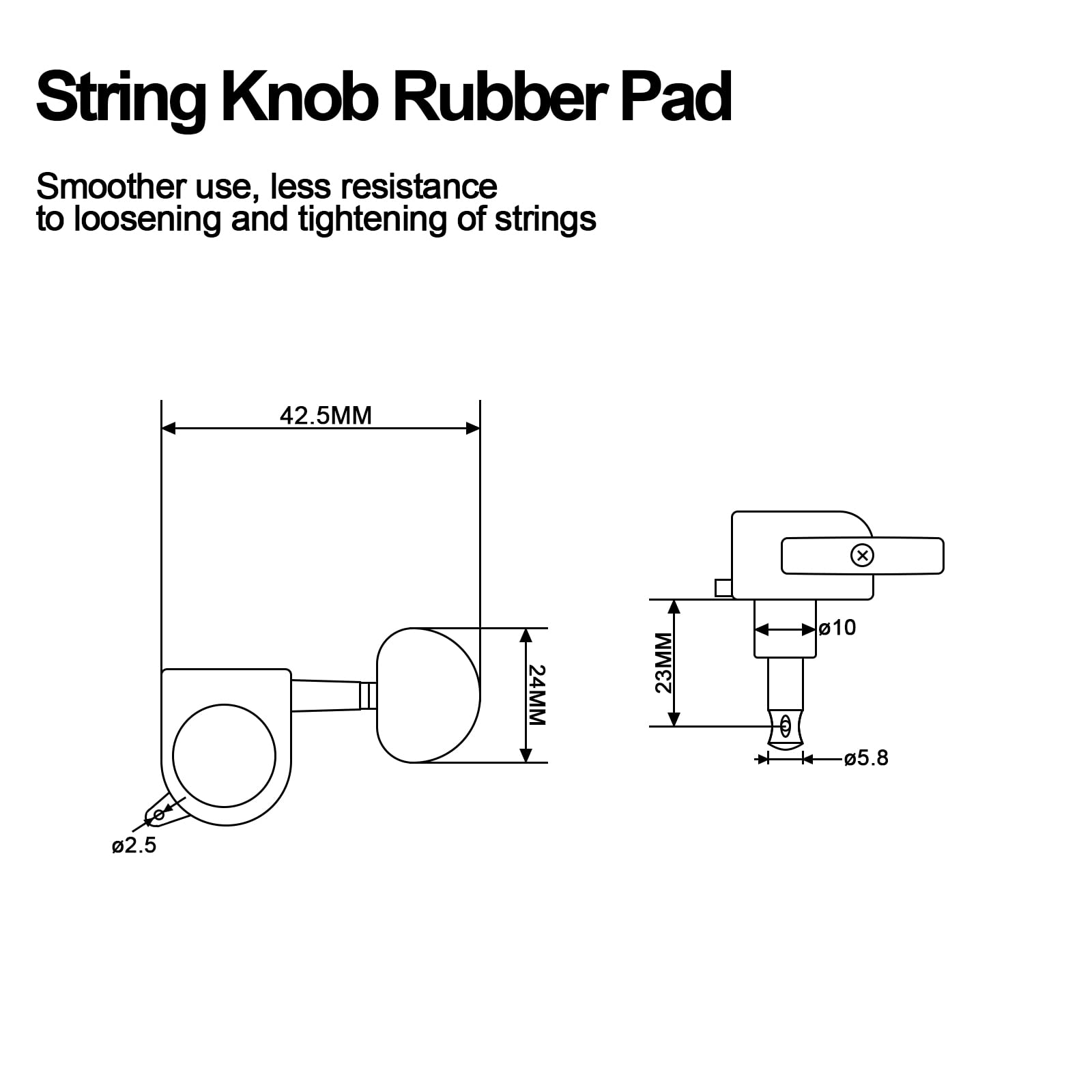 SAPHUE 6 Pieces 3L3R Guitar tuner pegs, Big Oval Button Sealed-gear String Tuning Peg Tuner Machine Head for Acoustic Electric G