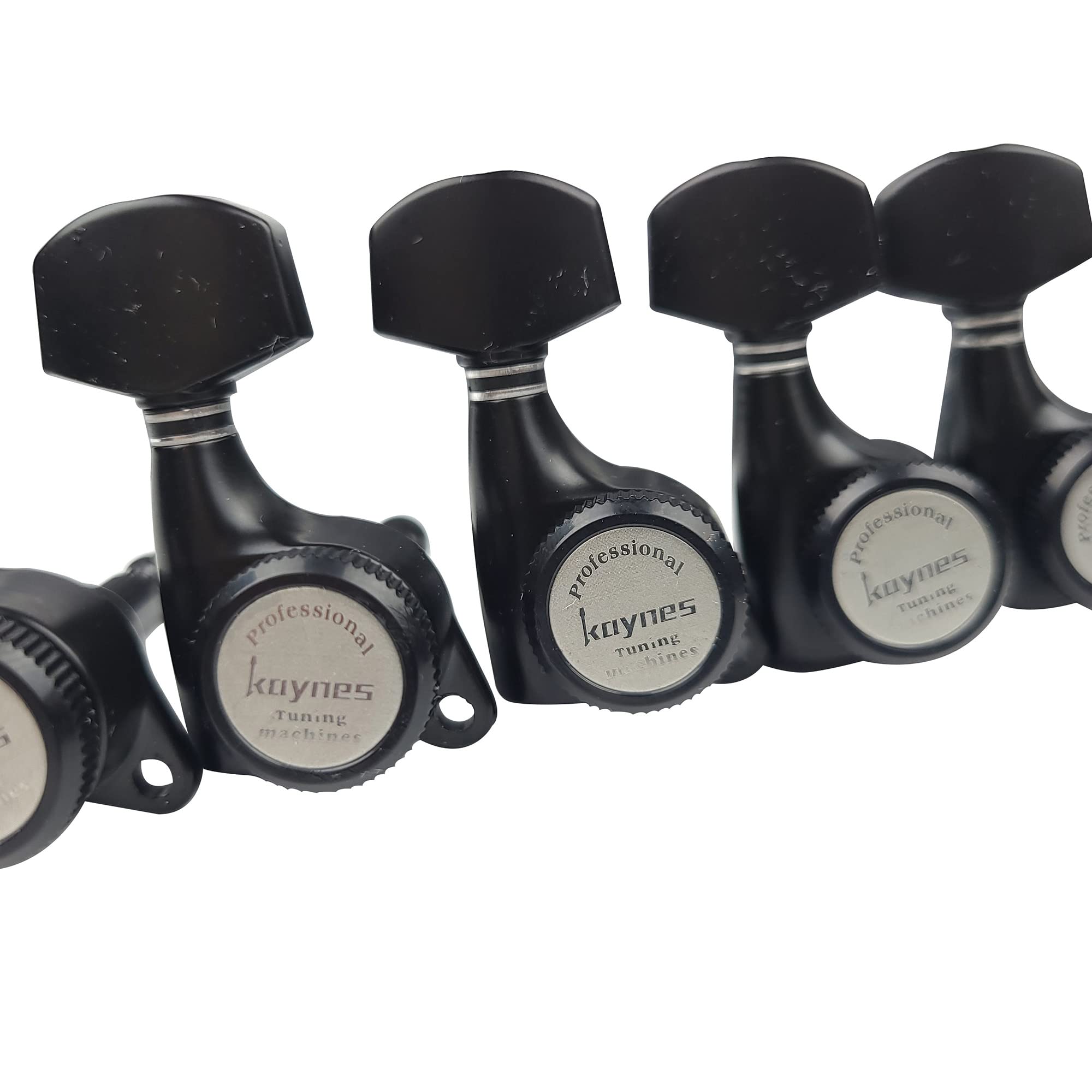 Kaynes Guitar Locking Tuners - 18:1 Black Lock String Tuning Keys Pegs Machine Heads Tuners for Strat Tele ST TL LP SG most Elec