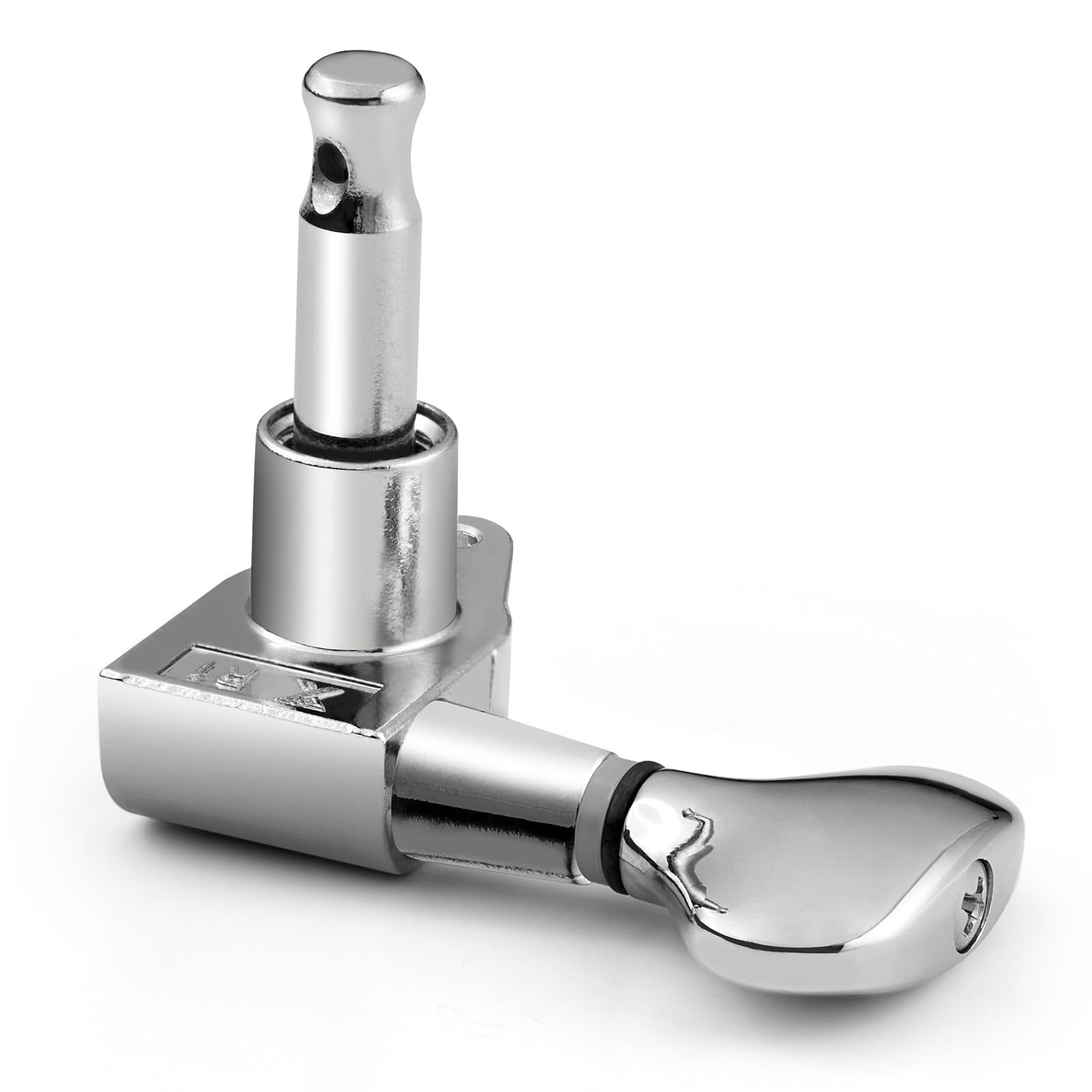 Vangoa 3L3R 6 Pieces Guitar String Tuning Pegs Tuner Machine Heads Knobs Tuning Keys for Acoustic or Electric Guitar, Chrome, Si