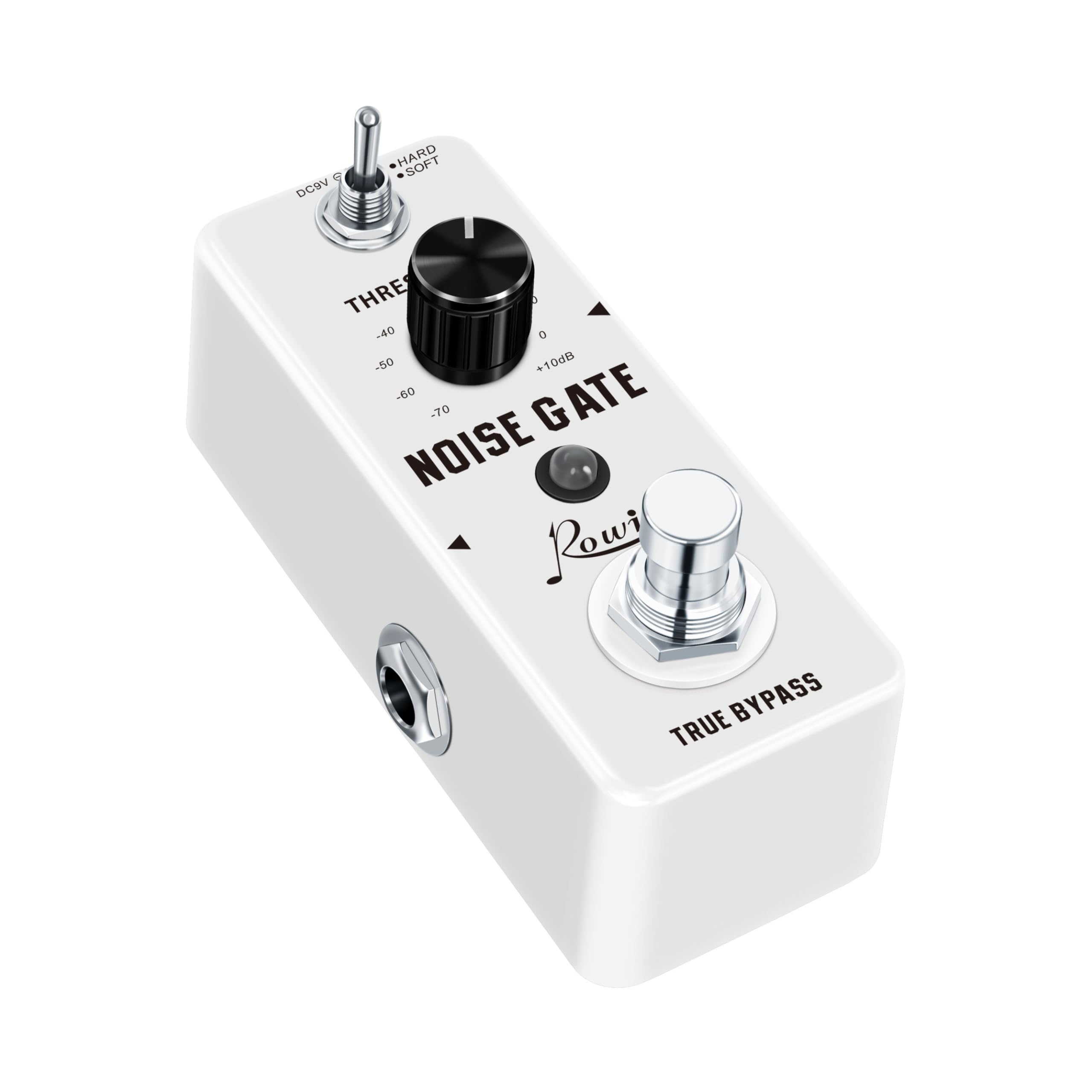 Rowin LEF-319 Noise Gate Pedal - Dual Mode (Hard/Soft) Noise Reduction, Metal Shell, True Bypass, Compact Design (DC 9V Powered,