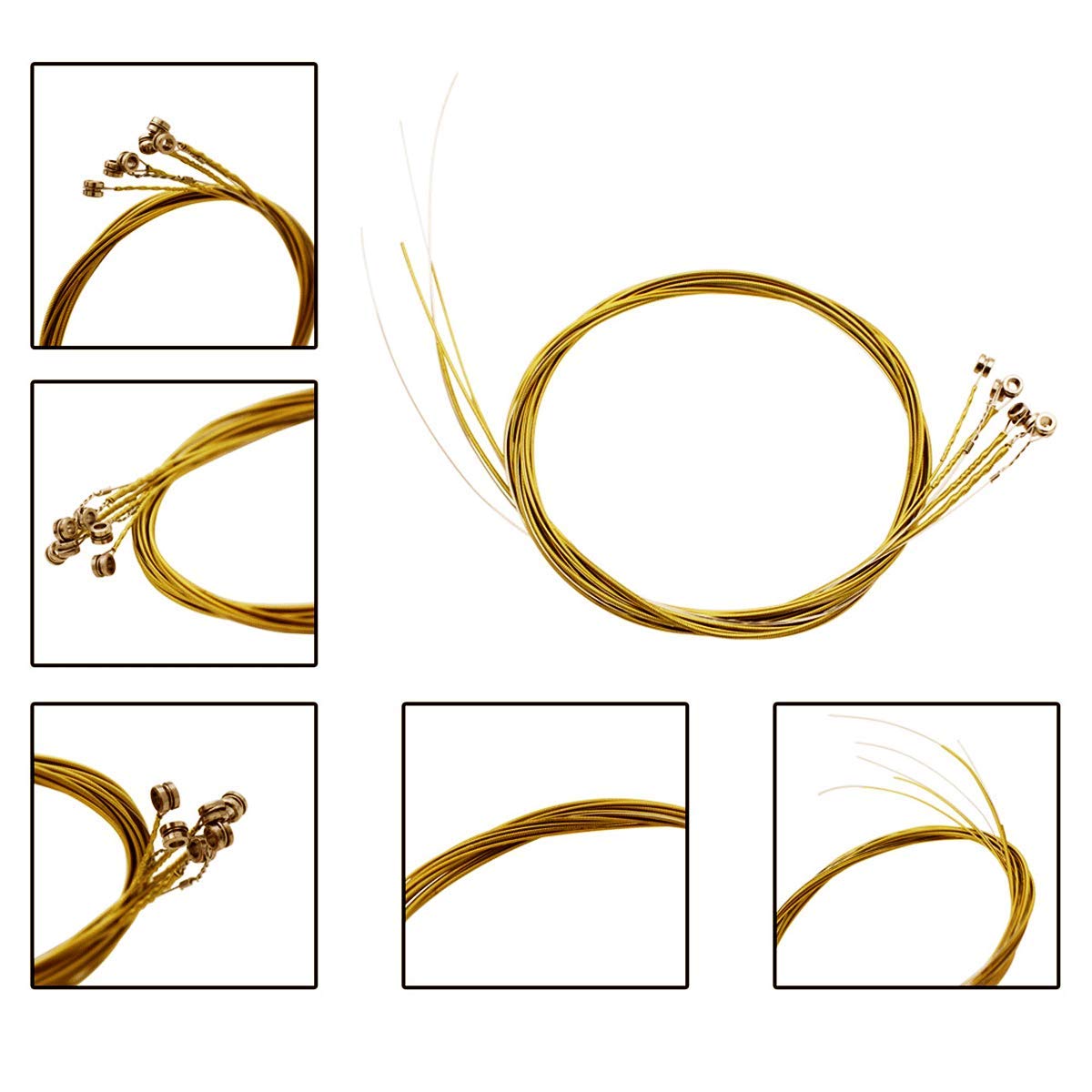 JYsun Acoustic Guitar Strings 3 Full Sets with Stainless Steel Core Phosphorus Bronze Wound Nickel-plated Bead Head Including E-