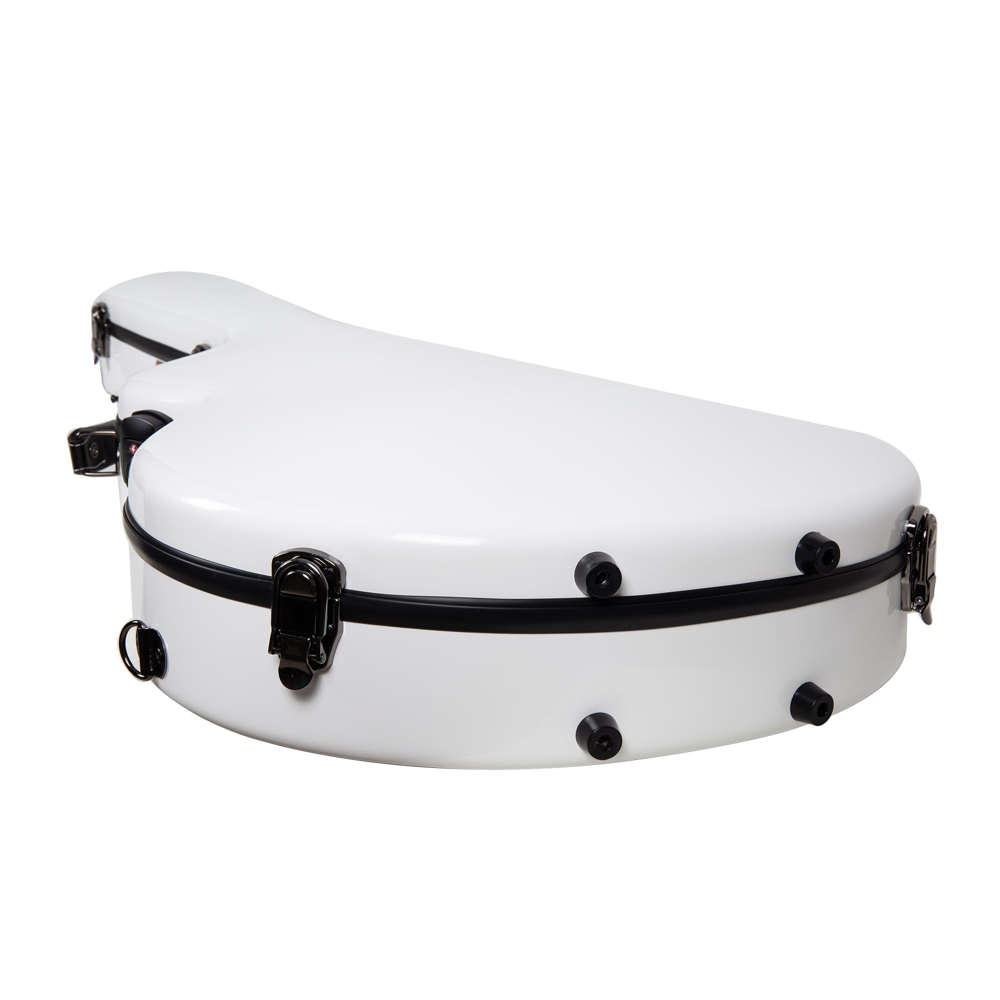 Crossrock Fiberglass Hard Shell with Backpack White 335 style Guitar Case