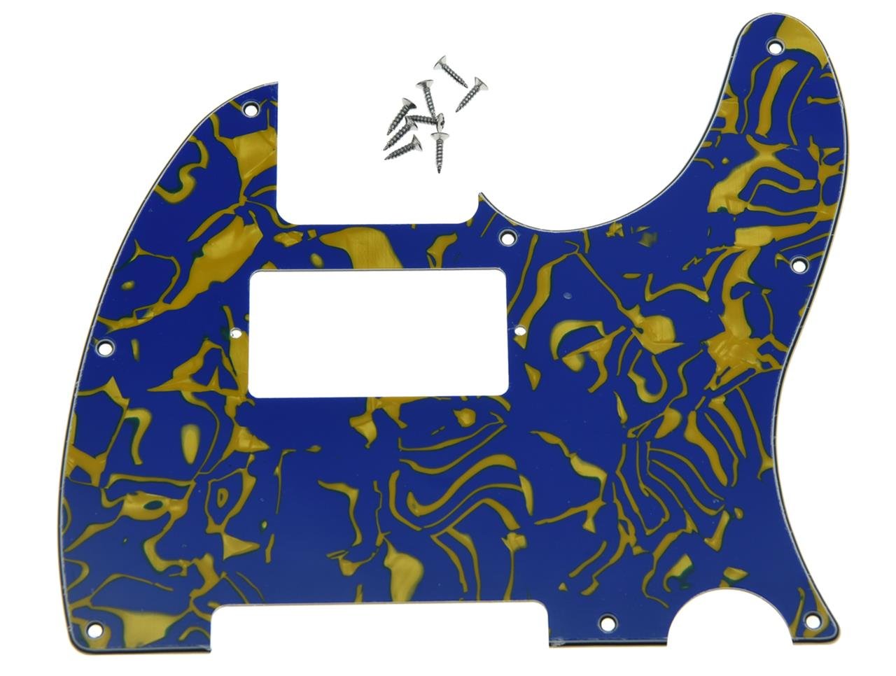 KAISH 8 Hole Tele Guitar Humbucker Pick Guard TL Pickguard for USA/Mexico Telecaster/Tele Blue Shell