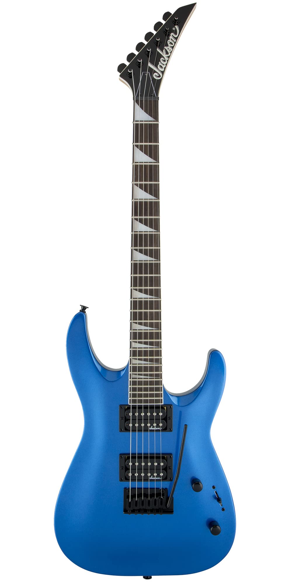 Jackson Dinky Arch Top JS22 DKA Electric Guitar - Metallic Blue Bundle with Cable, Tuner, Strap, Picks, and Austin Bazaar Instru