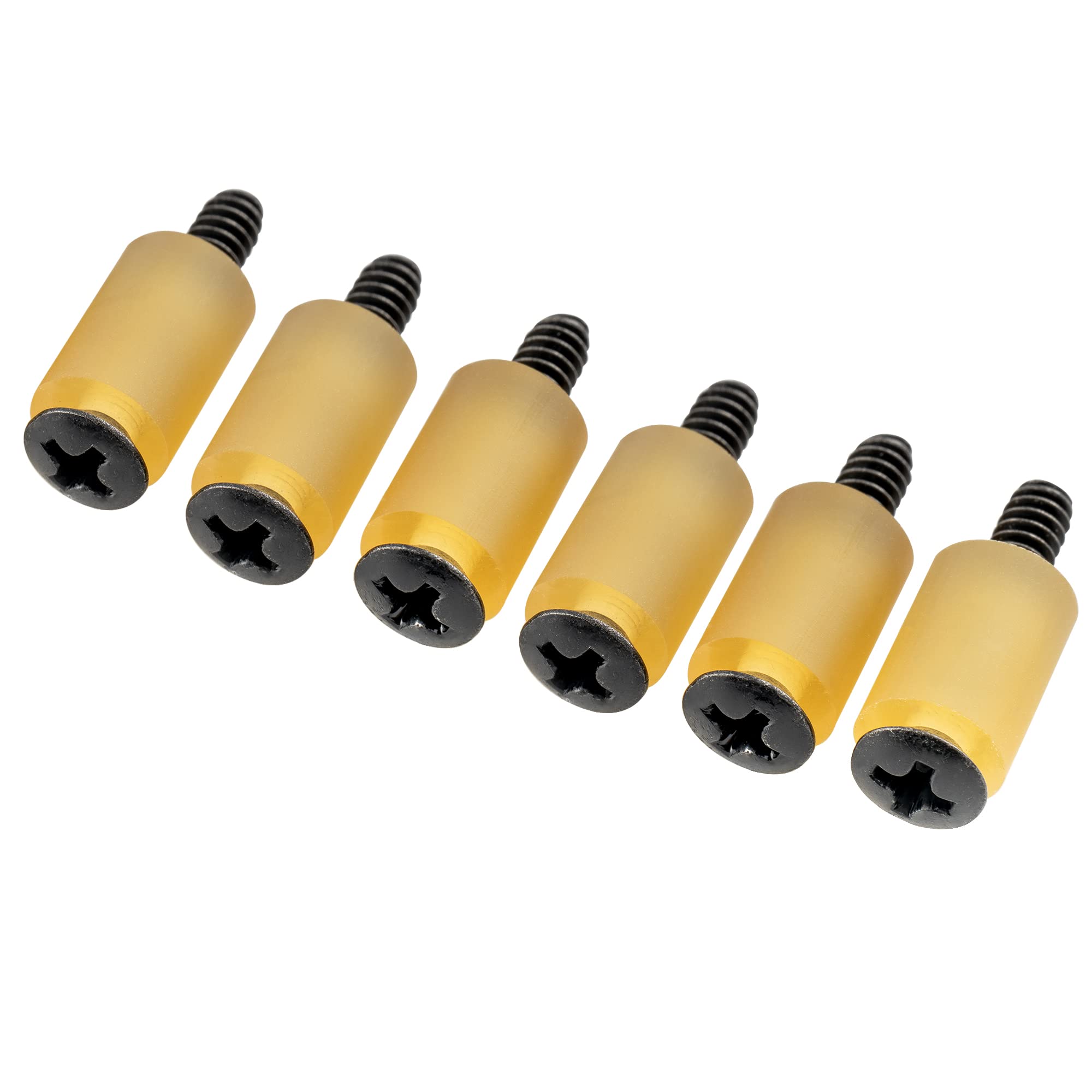 Musiclily Ultra Unc#6-32X3/4 Inch Stainless Steel Single Coil Pickup Mounting Screws And Rubber Tubing Set For Usa/Mexico Fender