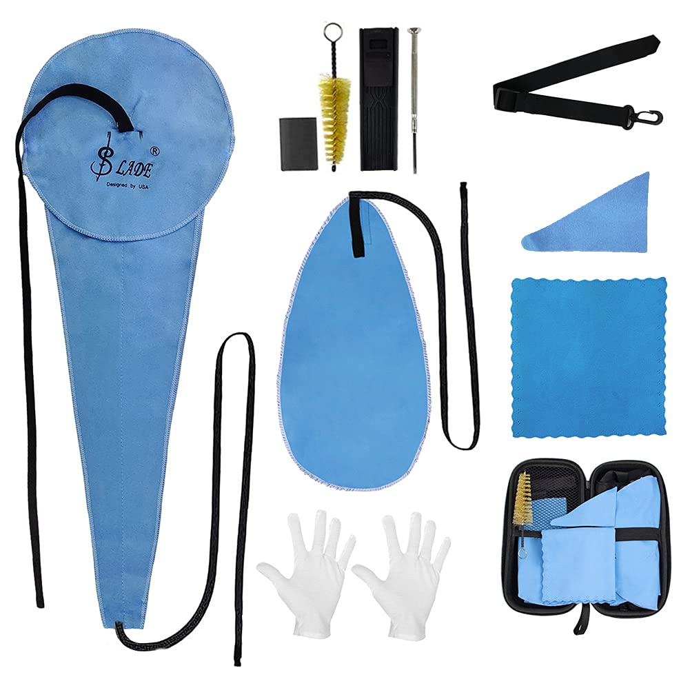 Yznlife Saxophone Cleaning Kit With Case Included Thumb Rest Cushion Reed Case Mouthpiece Brush Mini Screwdriver Cleaning Cloth