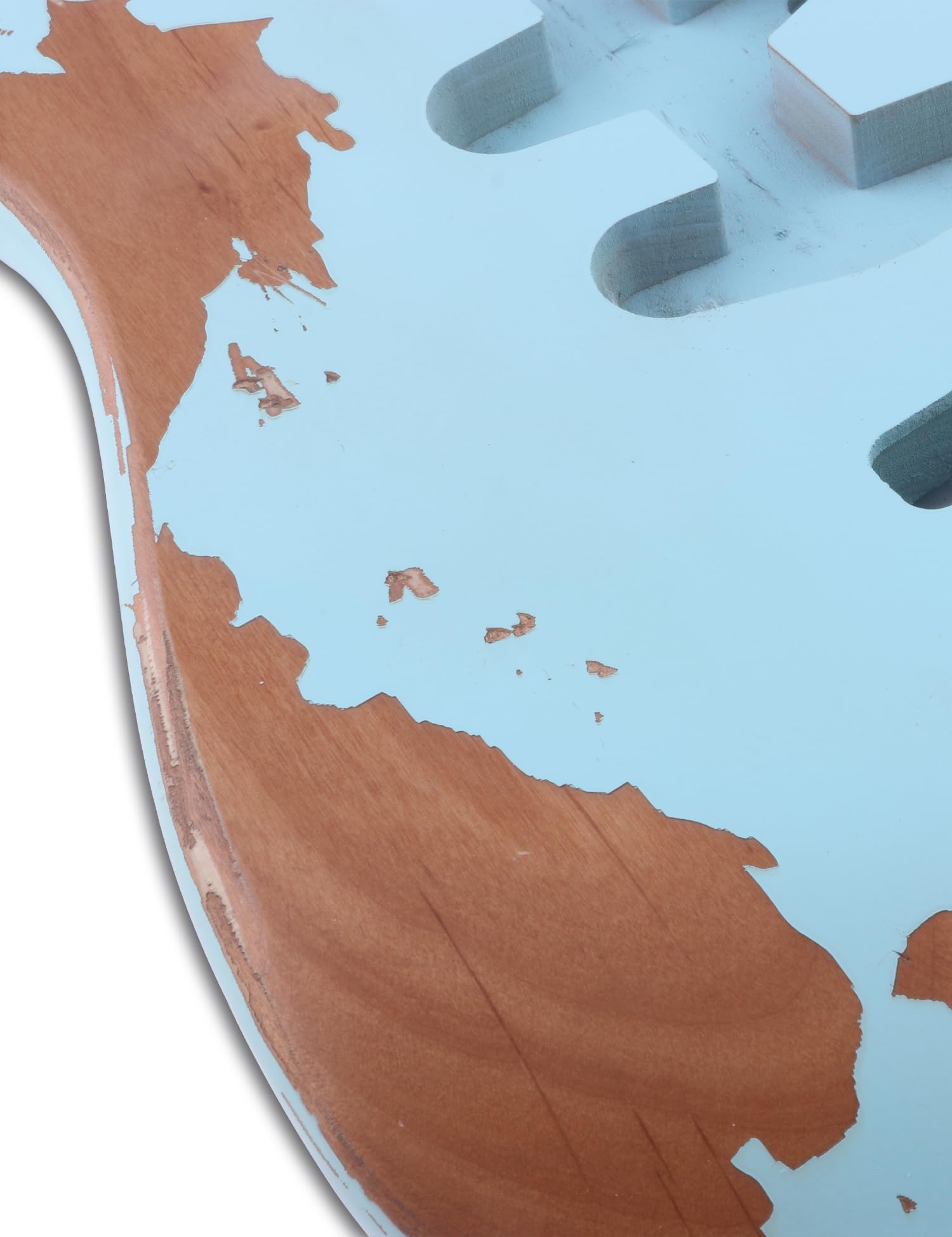 Sunsmile Relic Electric Guitar Body Nitro Top Alder Wood ST Style DIY Guitar Body S-S-S Sonic Blue.