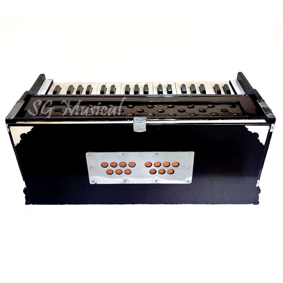 Sg Musical Harmonium Instrument For Female |Harmonium | 7 Stopper | 39 Keys | Side Handle 17
