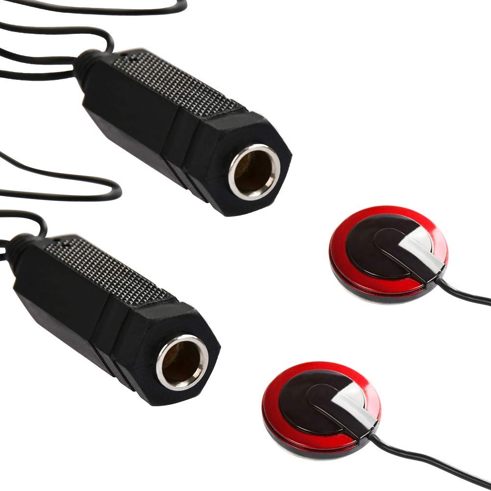 TIMESETL 5 Pcs Piezo Contact Microphone Pickups Self-Adhesive Instrument Pickups for Guitar, Violin, Viola, Cello, Banjo, Ukulel