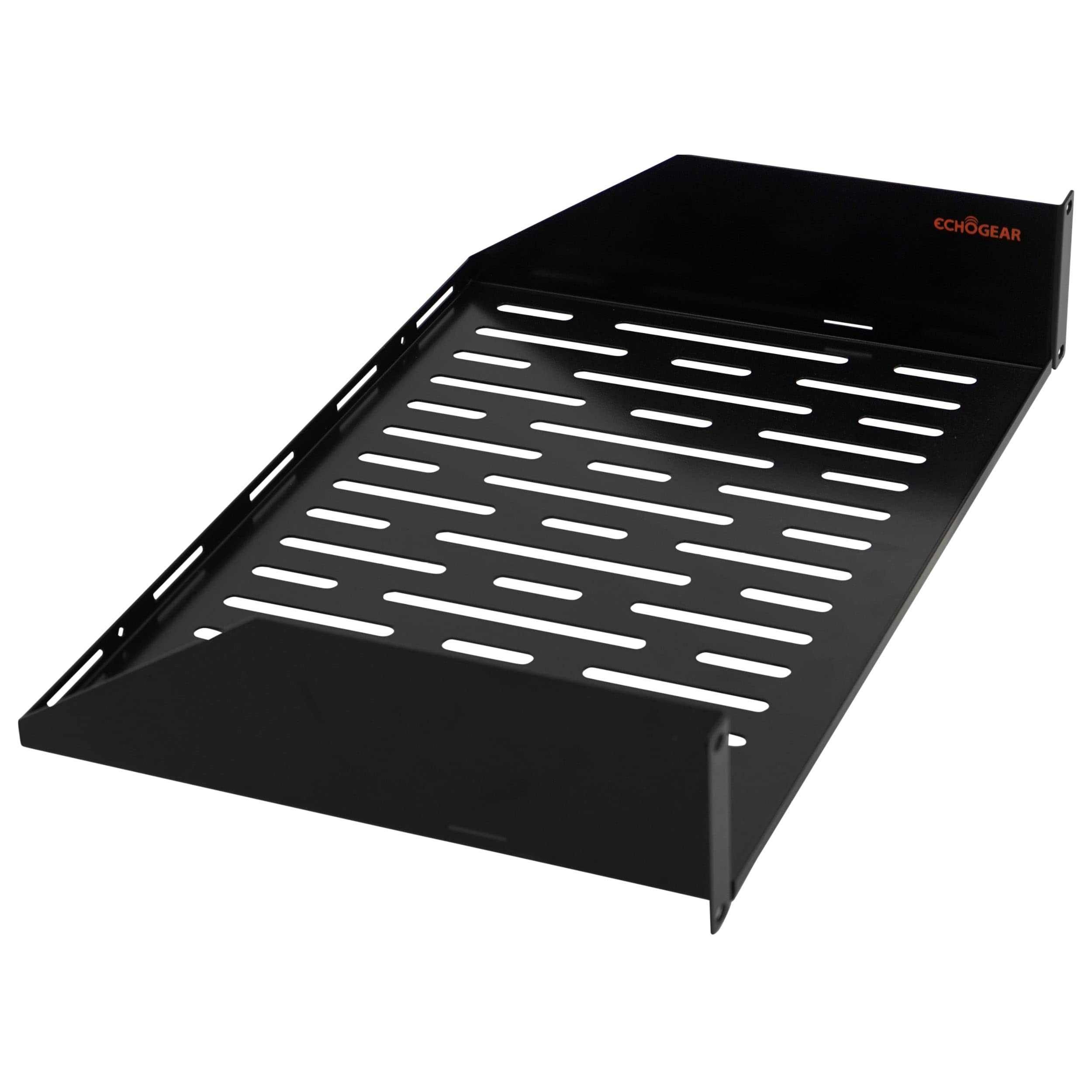ECHOGEAR 2U Rack Shelf - Universal Design Works with Any Rack - Holds 50bs of Servers, Network Gear, or AV Equipment - 12 Deep S