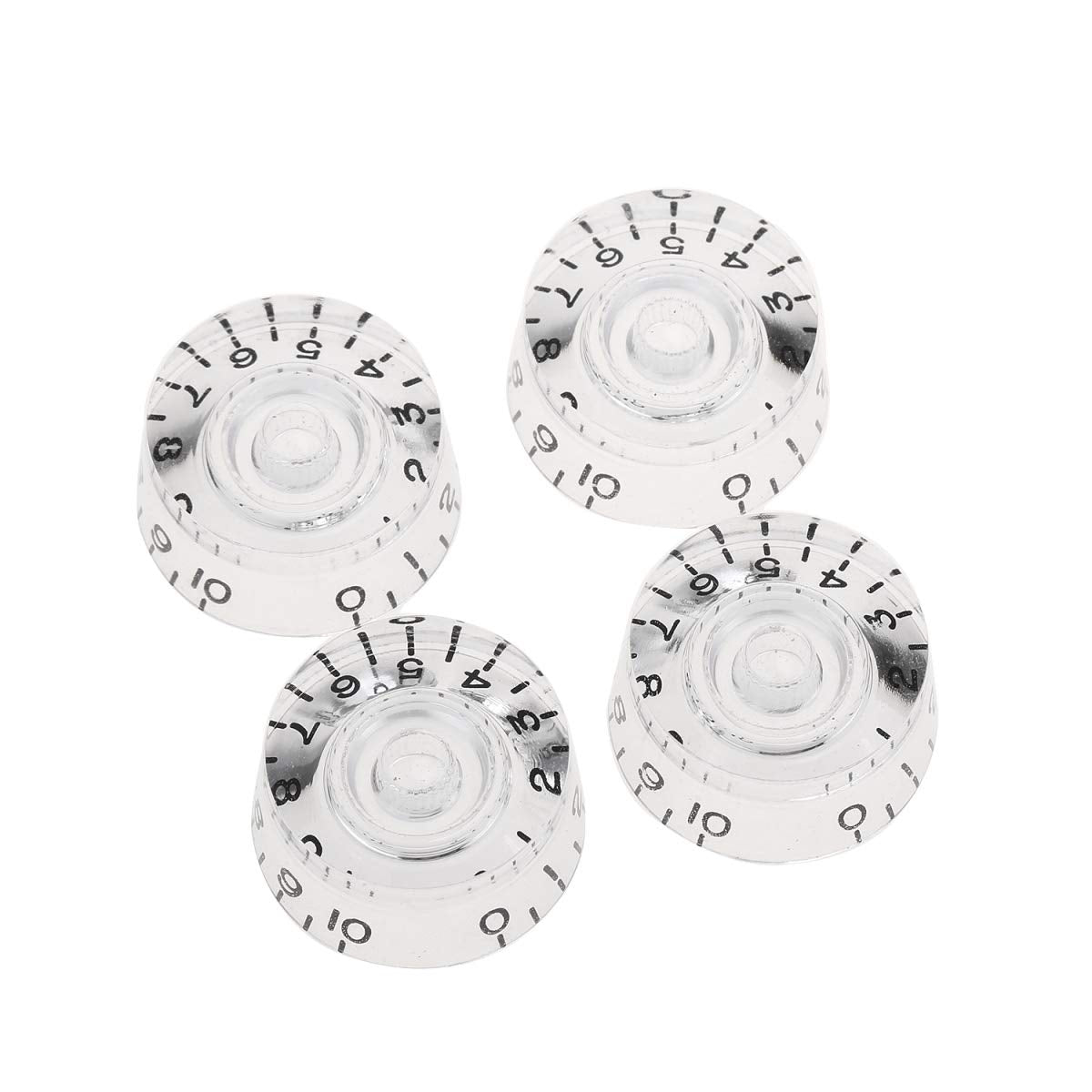 Musiclily Pro Imperial Inch Size Guitar Speed Control Knobs Compatible With Usa Made Les Paul Style, Transparent (Set Of 4)
