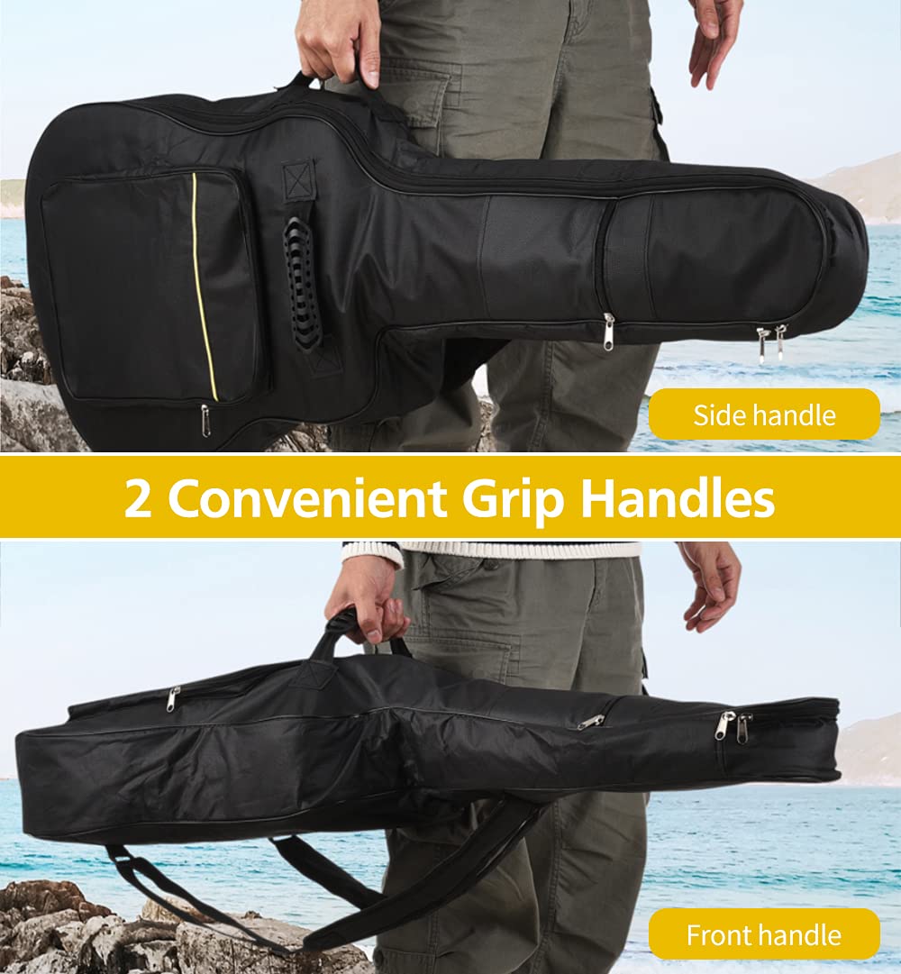 Mdvora Guitar Bags, 3 Pack Guitar Gig Bag, 38 40 41 inch Electric Guitar Case, Waterproof Oxford Electric Guitar Gig Bag, Two Po