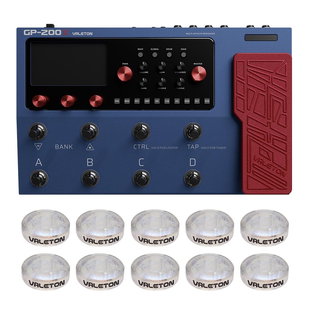 Valeton Multi Effects Processor Pedal With Expression Pedal Fx Loop Midi I/O Amp Modeling Ir Cabinets Simulation Stereo Otg Usb