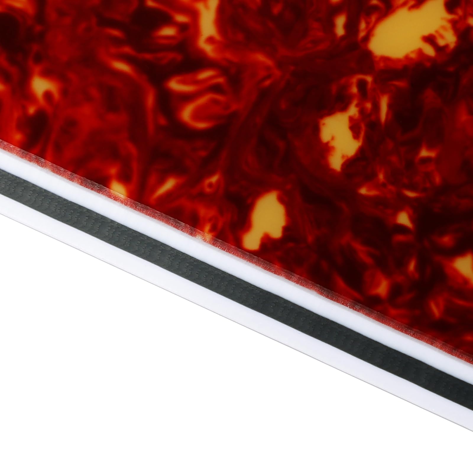 Banworks Electric Guitar 4 Ply Backplate 6-Hole Trem Tremolo Cover for USA/Mexican Fender Standard Strat ST JT/HGB-01 Brown Tort